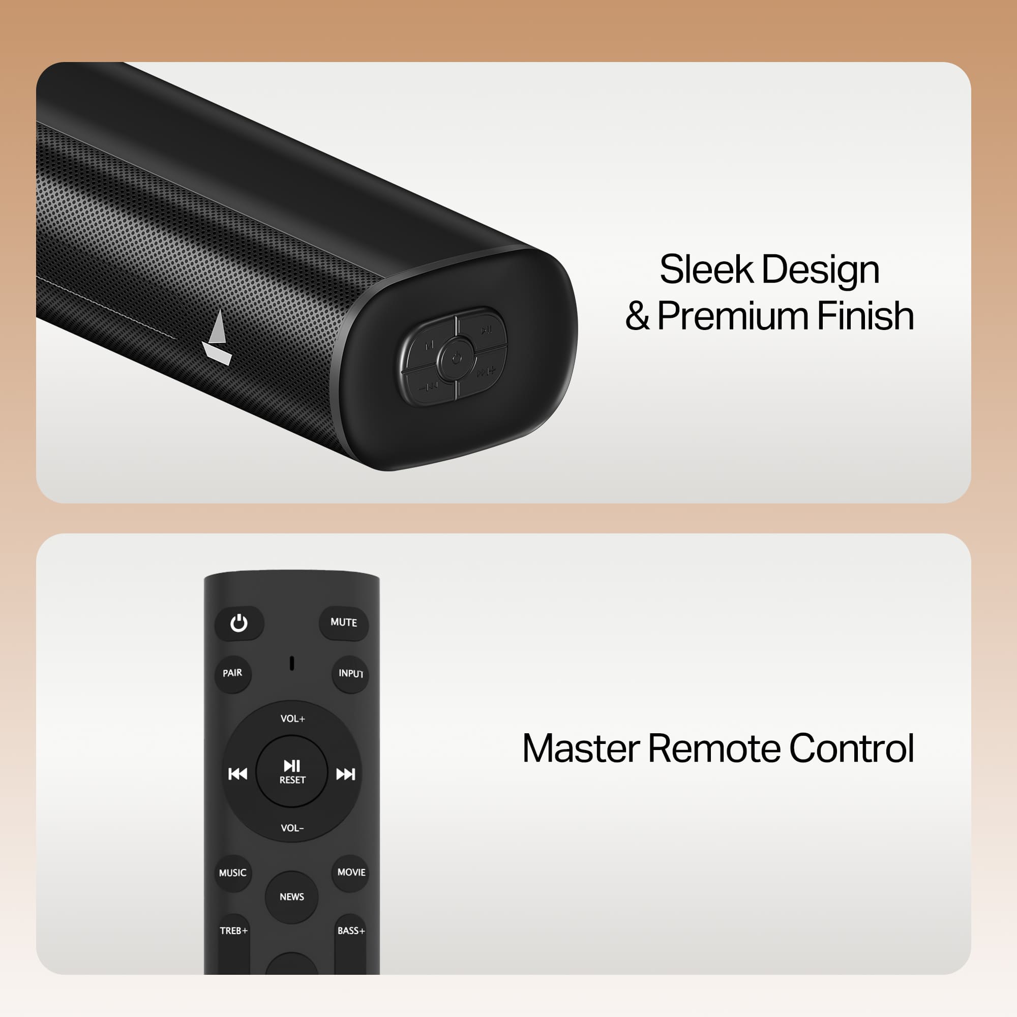 boAt Aavante 2.1 1650 | Soundbar with 160W RMS, Wireless Subwoofer & Multi-Connectivity