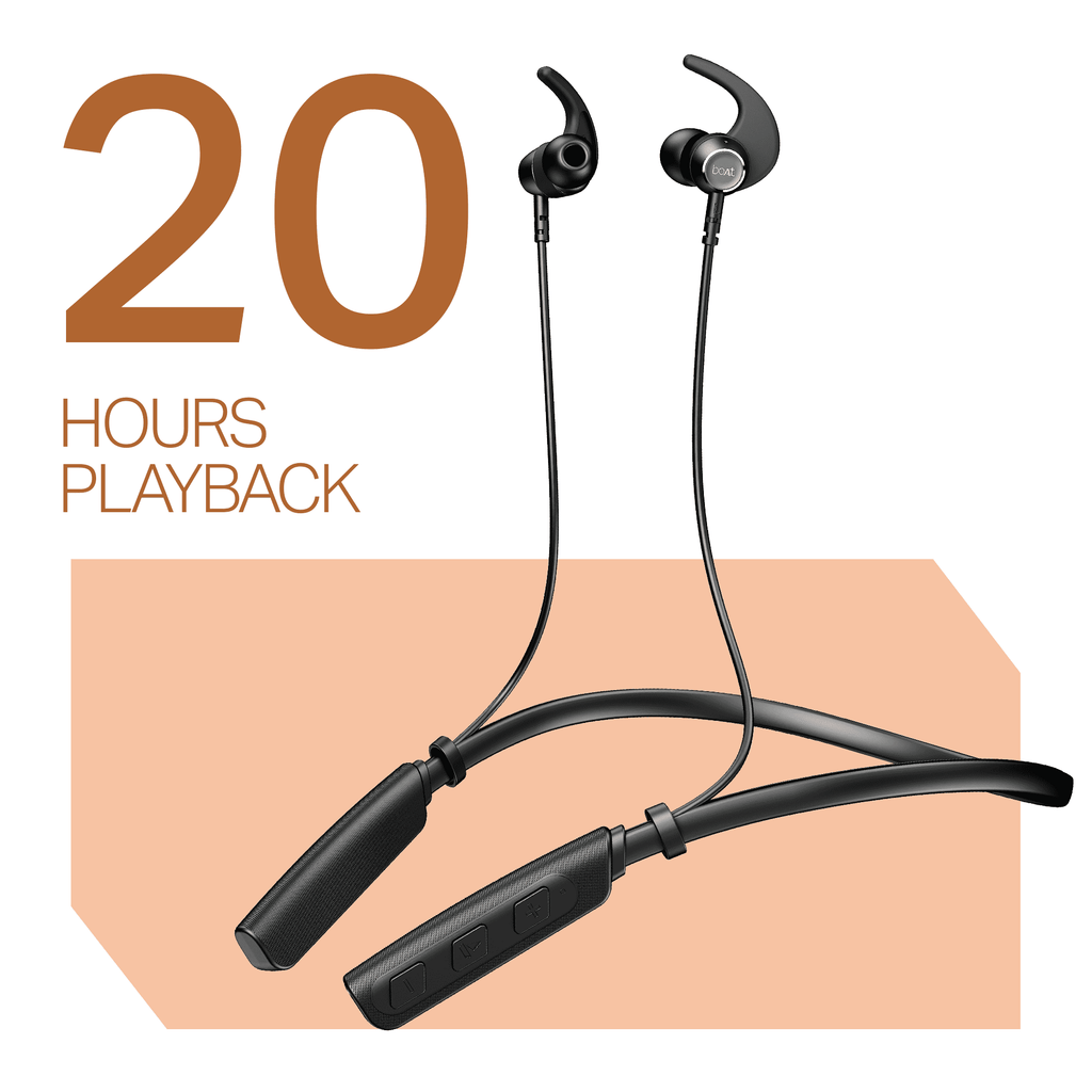 boAt Rockerz 203 | Wireless Neckband with BEAST™ Mode, ENx™ Tech, Dual Pairing & 20H Playback