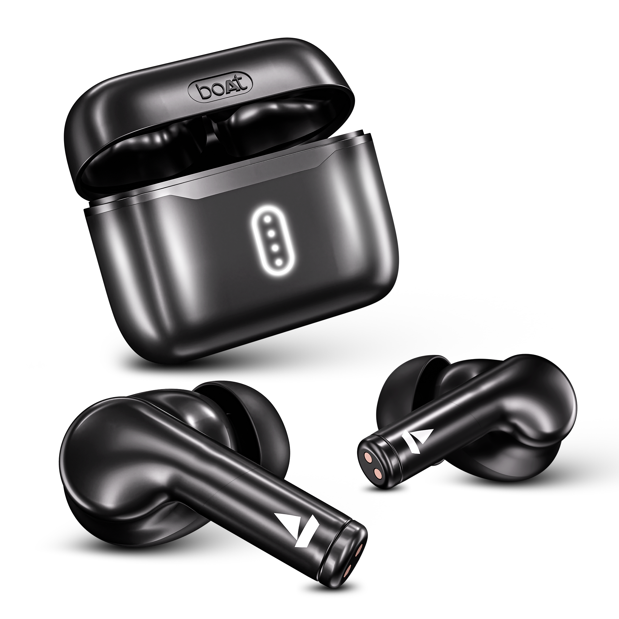 boAt Airdopes 141 Pro Buds | Wireless Earbuds with 60H Playback, ENx™ Technology, Sleek Metallic Finish, Bluetooth v5.3