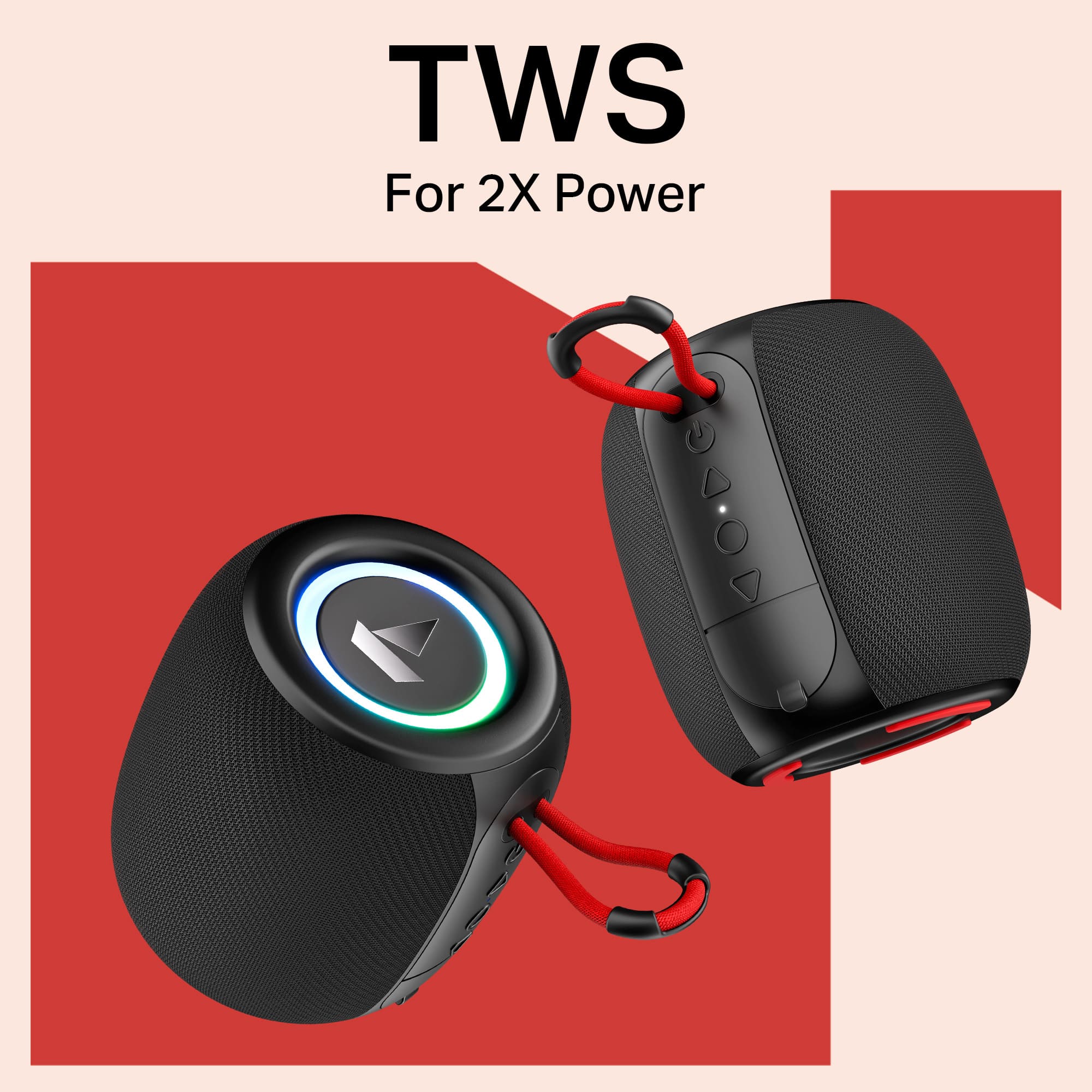 boAt Stone 208 | Portable Bluetooth Speaker with 5W Sound, TWS, RGB Lights and 8H Playback