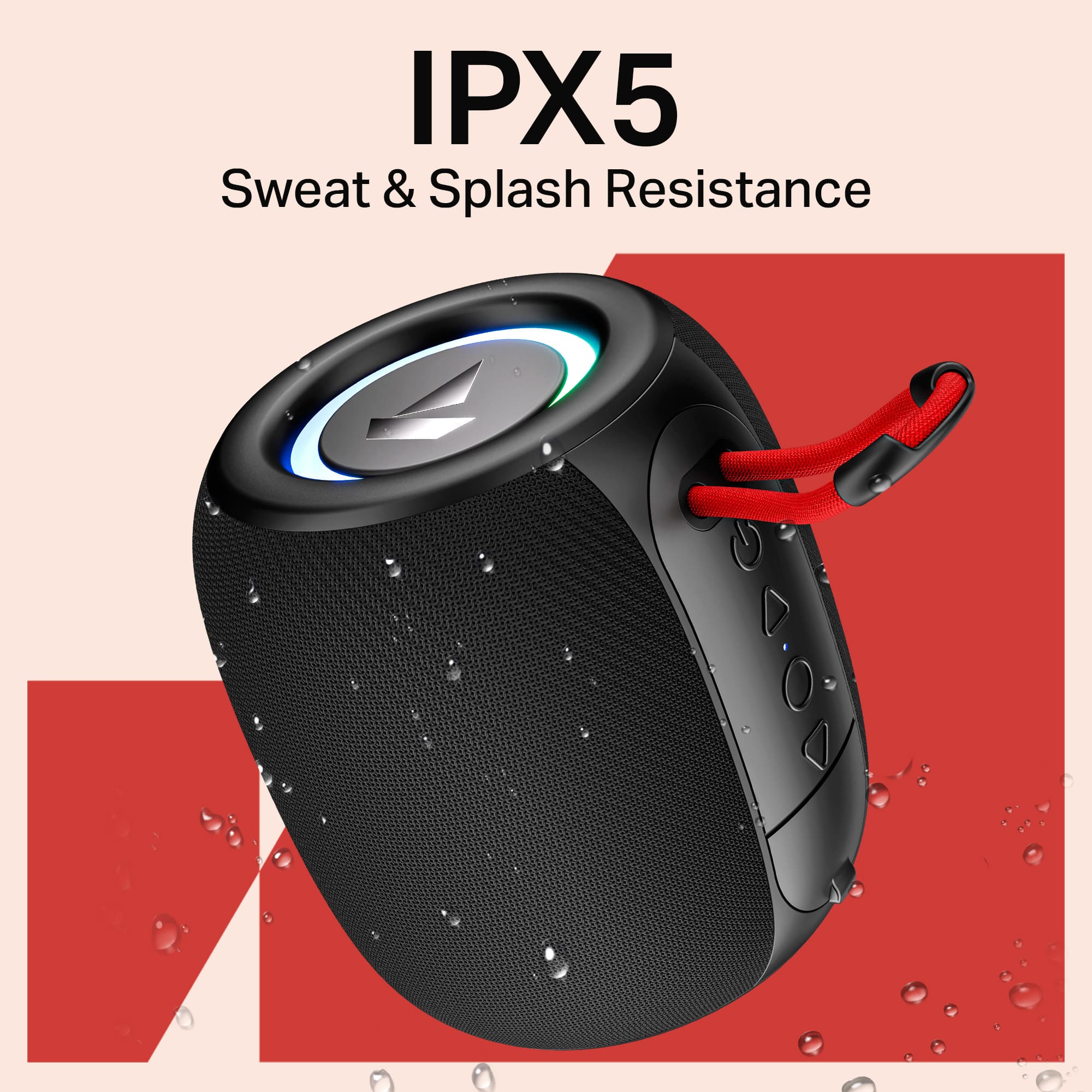 boAt Stone 208 | Portable Bluetooth Speaker with 5W Sound, TWS, RGB Lights and 8H Playback