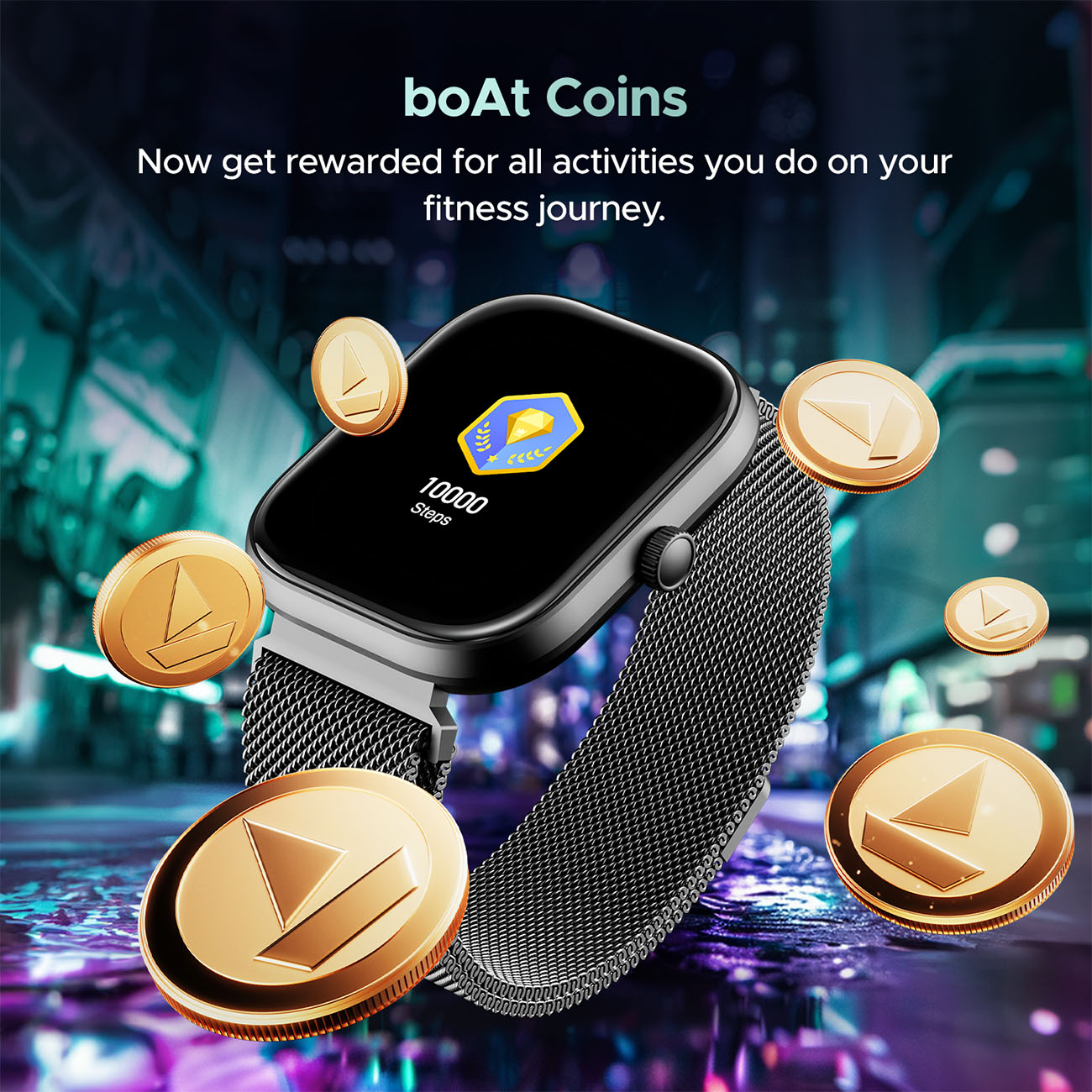 boAt Wave Sigma 3 SS Edition | Smartwatch with 2.01' Display, BT Calling, 700+ Active Modes, Emergency SOS, Live Sports Updates