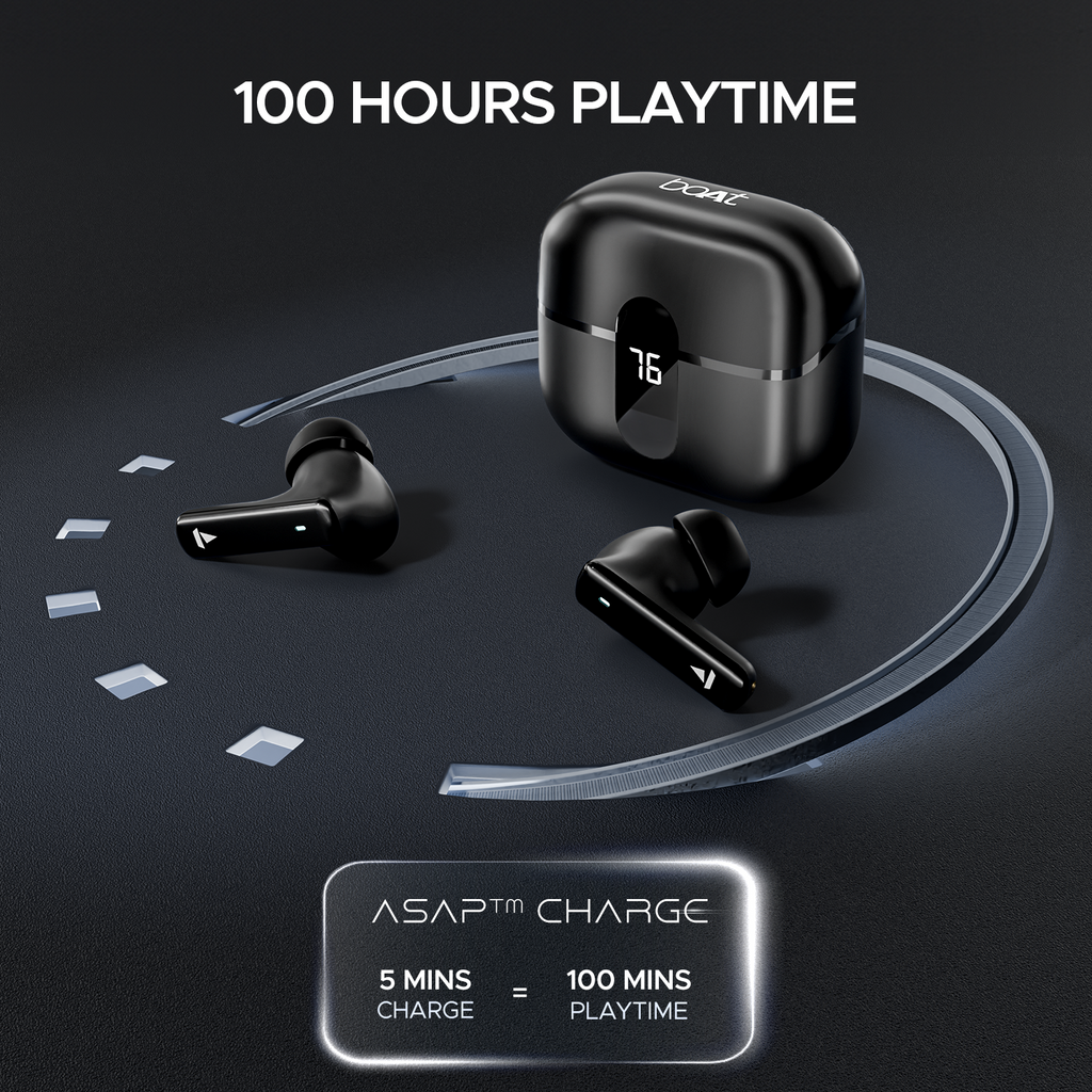 boAt Airdopes 121 Pro Plus | Wireless Earbuds with 100 Hours Playback, 4 Mics with ENx™ Technology, BEAST™ Mode