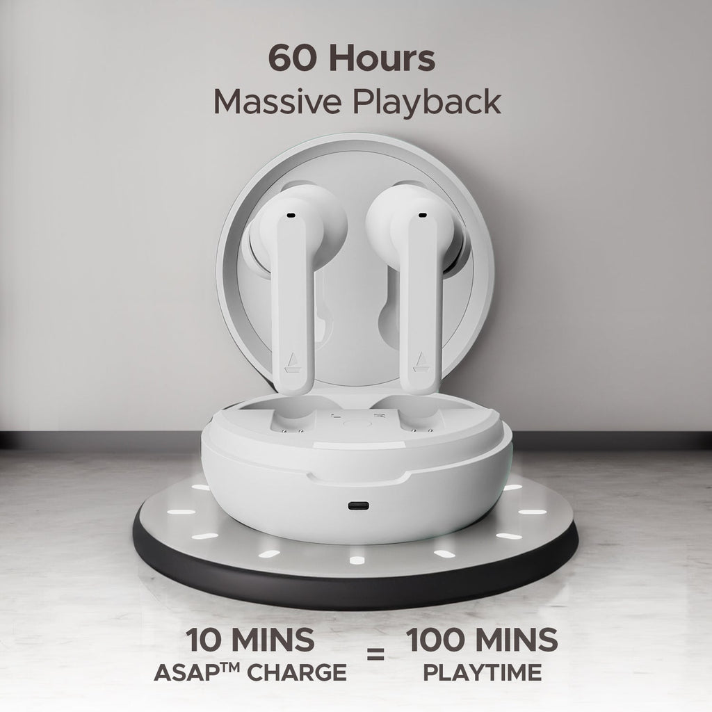 boAt Airdopes Sonik | Wireless Earbuds with 60 Hours Playback, Bluetooth v5.3, ENx™ Technology, ASAP™ Charge