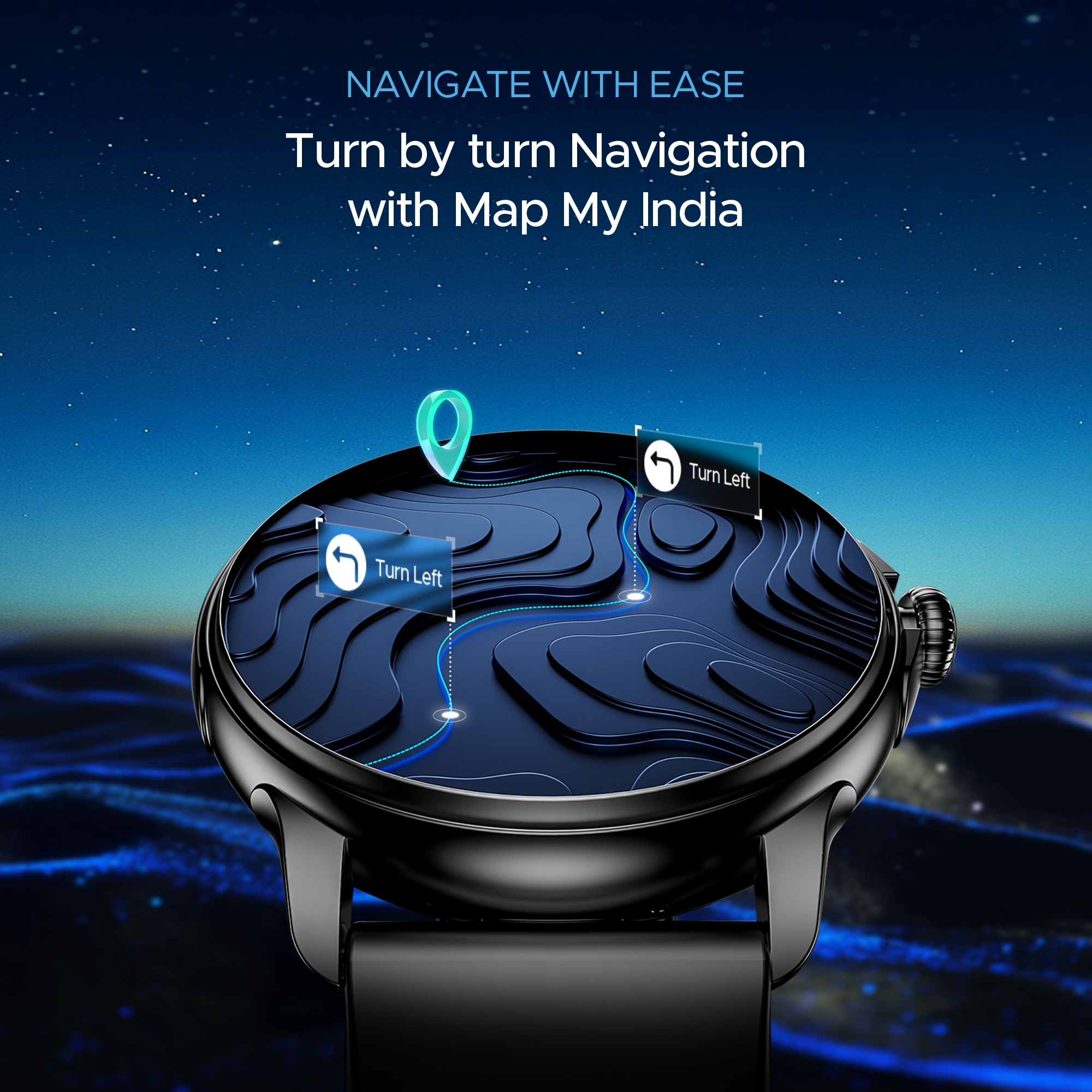 boAt Lunar Oasis | Smartwatch with 1.43" AMOLED Display, Turn-By-Turn Navigation, Dynamic User Interface, QR Tray