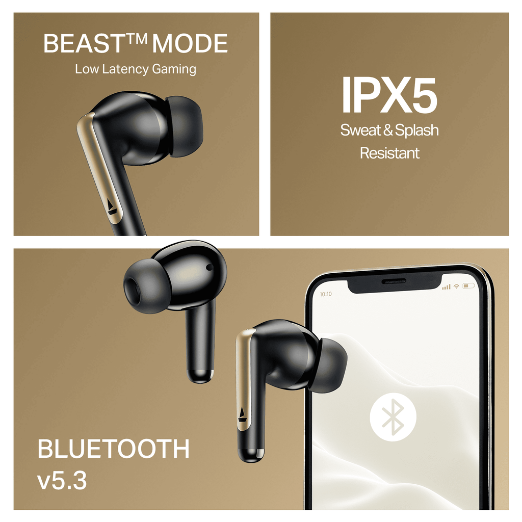 boAt Airdopes 141 Elite ANC | Wireless Earbuds with 42 Hours Playback, Up to 35dB ANC, BEAST™ Mode, Dual EQs, ENx™ Tech