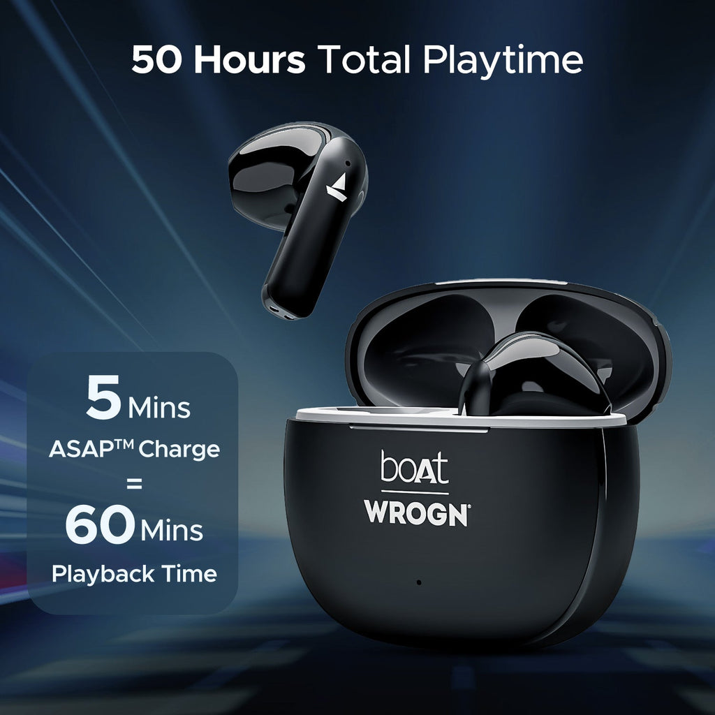 boAt Airdopes 118 Wrogn Edition| Earbuds with 10mm drivers, BEAST™ Mode for Gamers, ENx™ Technology
