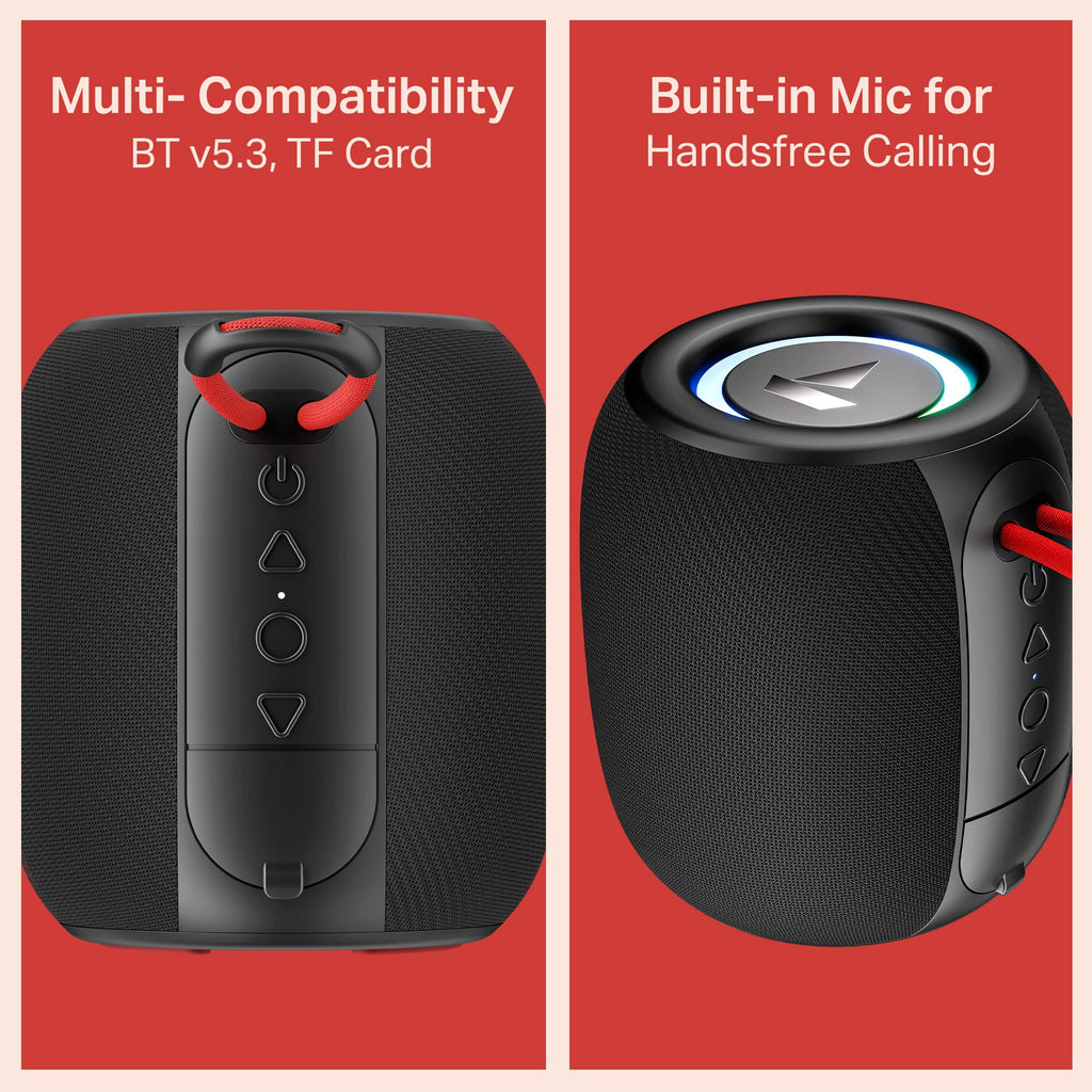 boAt Stone 208 | Portable Bluetooth Speaker with 5W Sound, TWS, RGB Lights and 8H Playback