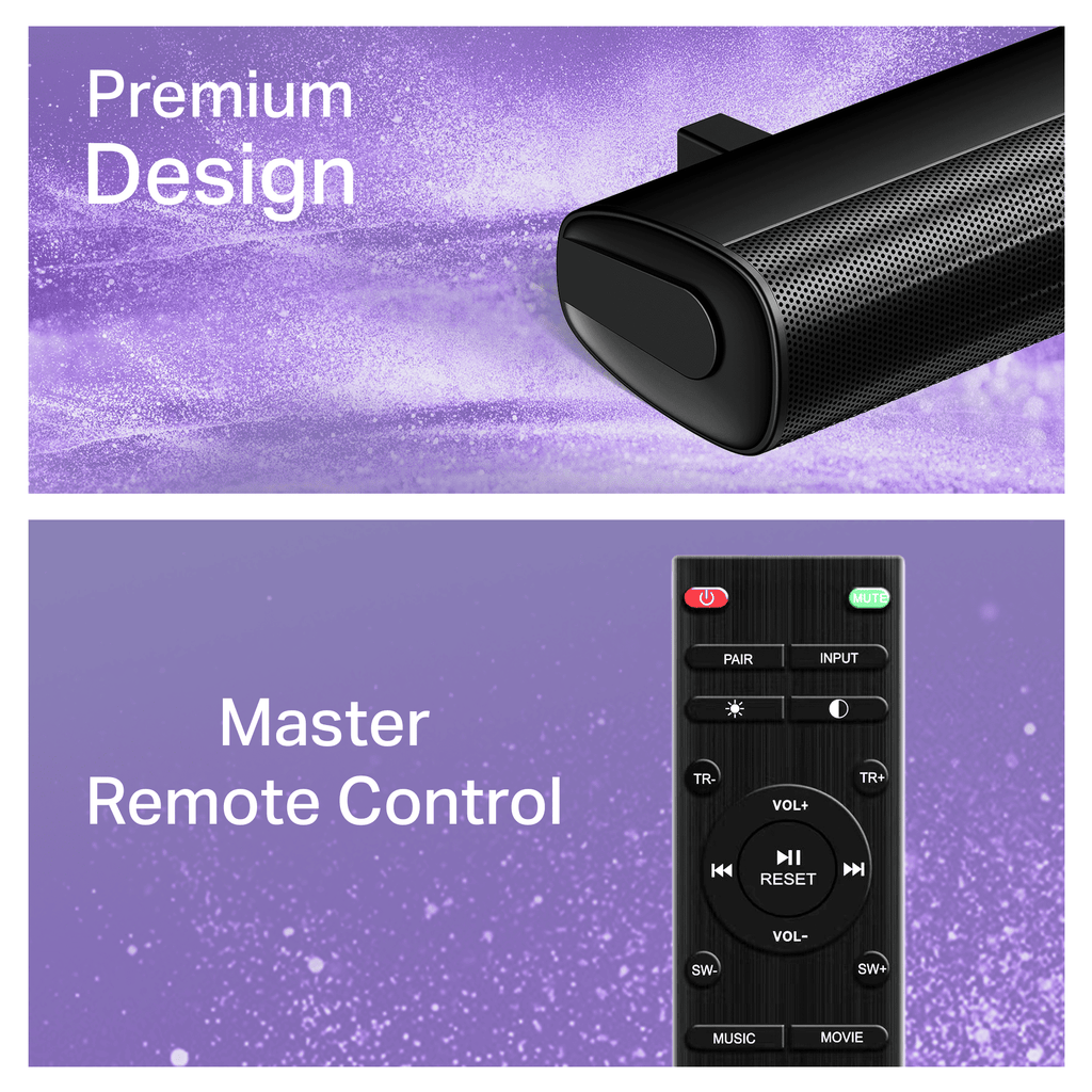boAt Aavante Quake Plus | 200W Bluetooth Soundbar, 2.1 Channel with Wired Subwoofer, Multi-Connectivity, Wall Mountable
