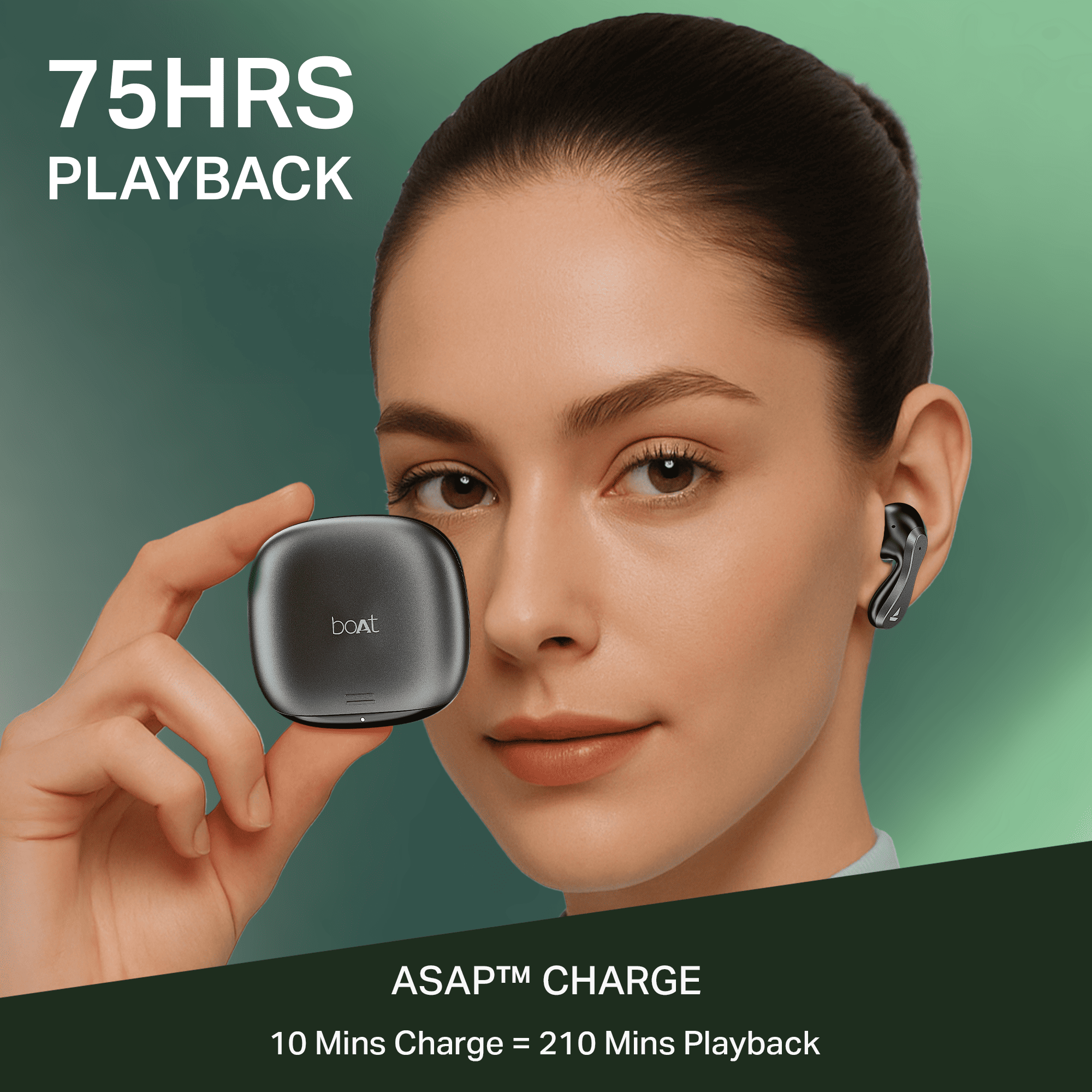 boAt Airdopes 313 | Wireless Earbuds with 75 Hours Playback, Quad Mics ENx™, BEAST™ Mode & boAt Signature Sound