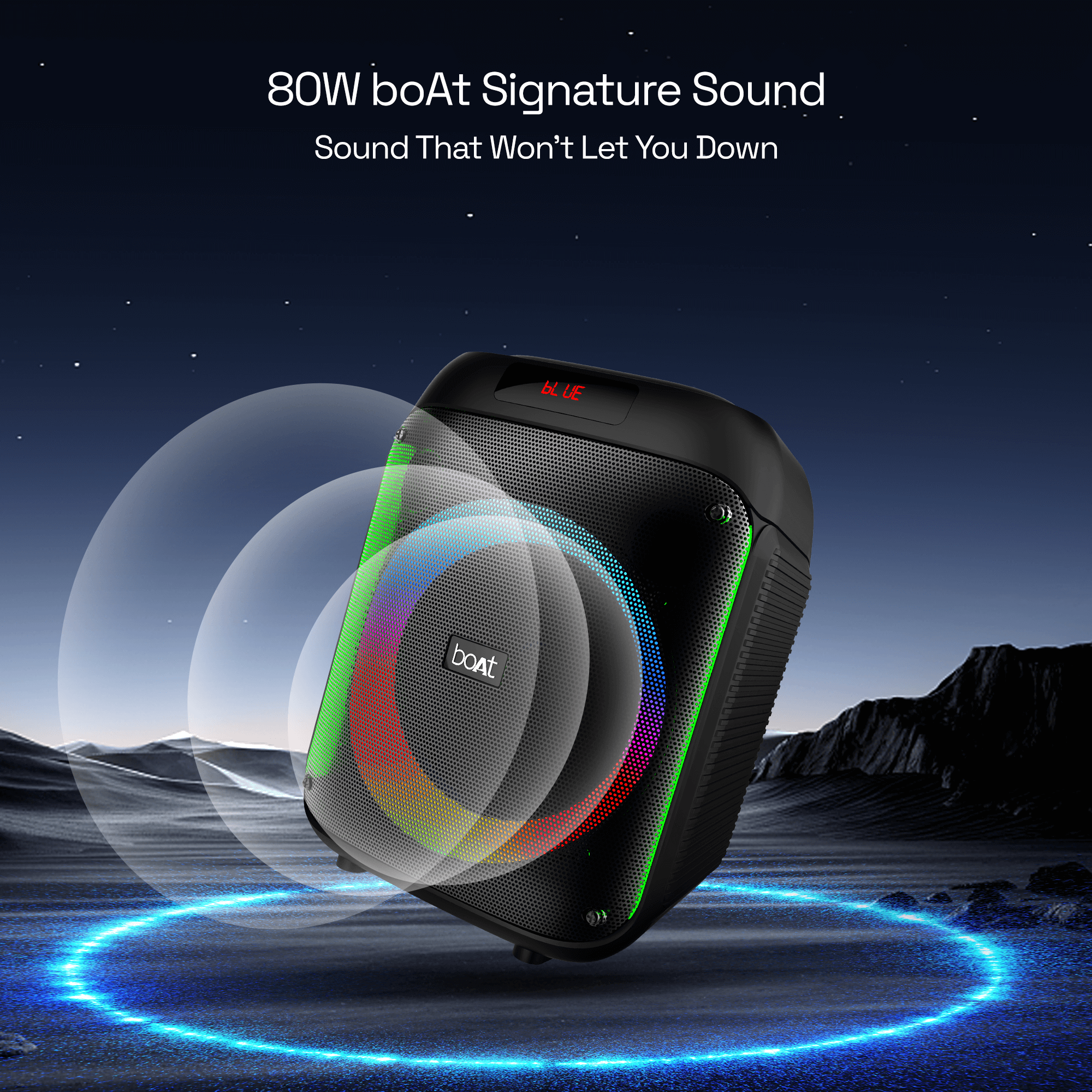 boAt Party Pal 220 | Bluetooth Speaker with 80W boAt Signature Sound,  RGB LED Lights, TWS Mode for 2X Impact