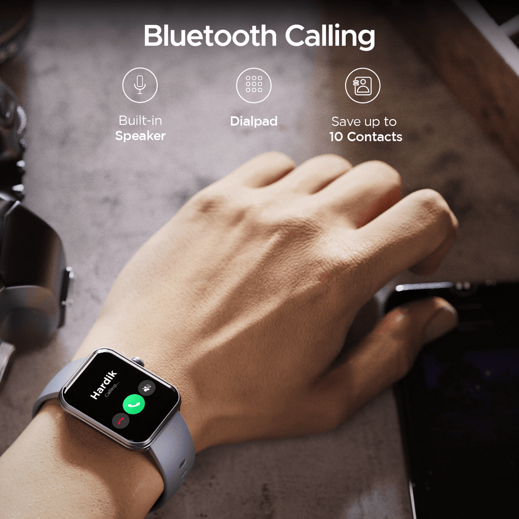 boAt Xtend Plus | Smartwatch with 700 Nits, 1.78" (4.52cm) AMOLED Display , BT Calling, 100+ Sports Modes, IP68 water Resistance