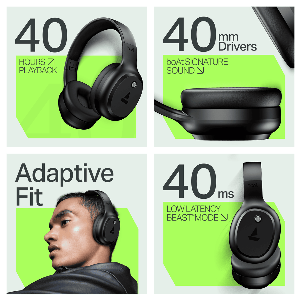 boAt Rockerz 421 | Wireless Headphones with 40mm Drivers, BEAST™ Mode, ENx™ Tech & 40H Playback