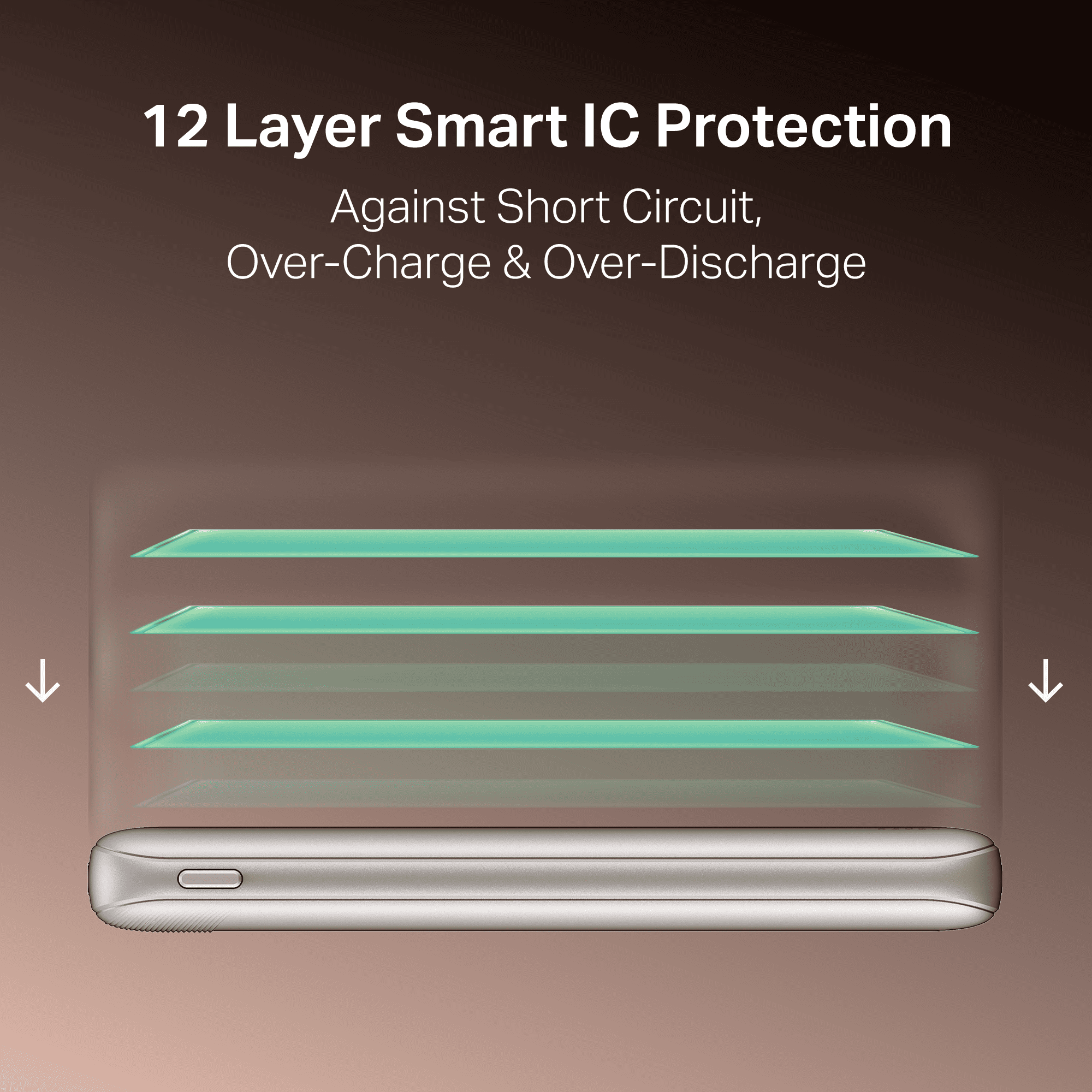 Energyshroom PB300 Activ | Powerbank with 22.5W Fast Charging, 10,000mAh, 12-Layer Smart IC Protection, 3 output ports