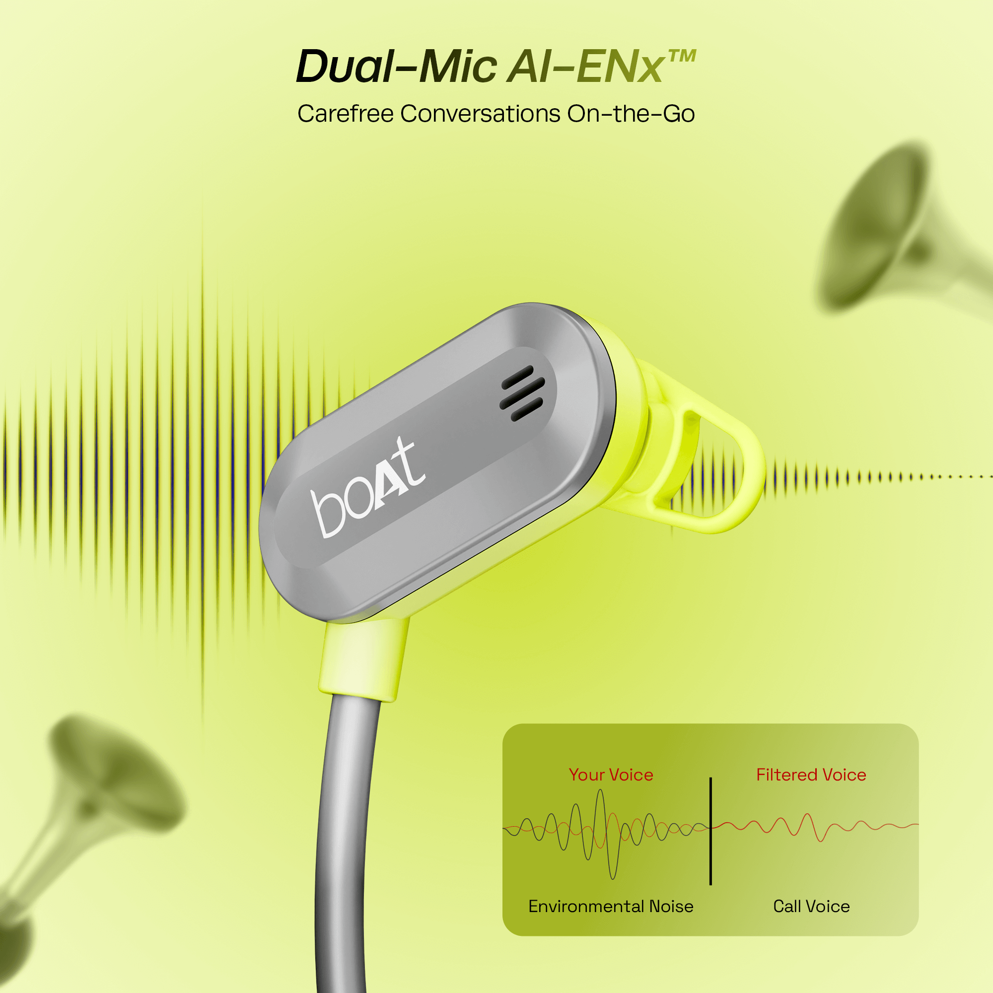 boAt Rockerz 261 Pro | Wireless Earphone with 15 Hours Playback, ASAP™ Charge, 14.8mm Drivers, Bluetooth v5.3, ENx™ Tech (Perfect for Outdoor Sports)