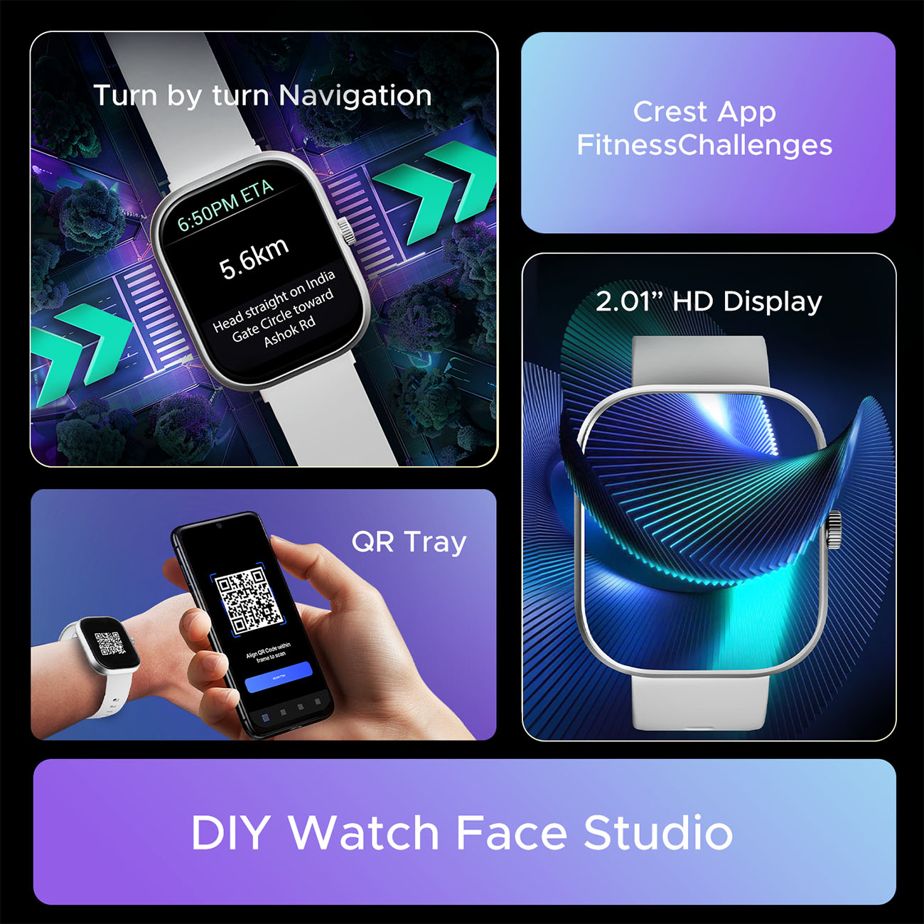 boAt Wave Sigma 3 SS Edition | Smartwatch with 2.01' Display, BT Calling, 700+ Active Modes, Emergency SOS, Live Sports Updates