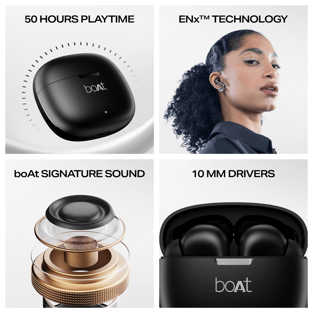 boAt Airdopes 213 | Wireless Earbuds with 50 Hours Playback, BEAST™ Mode & ENx™ Calling