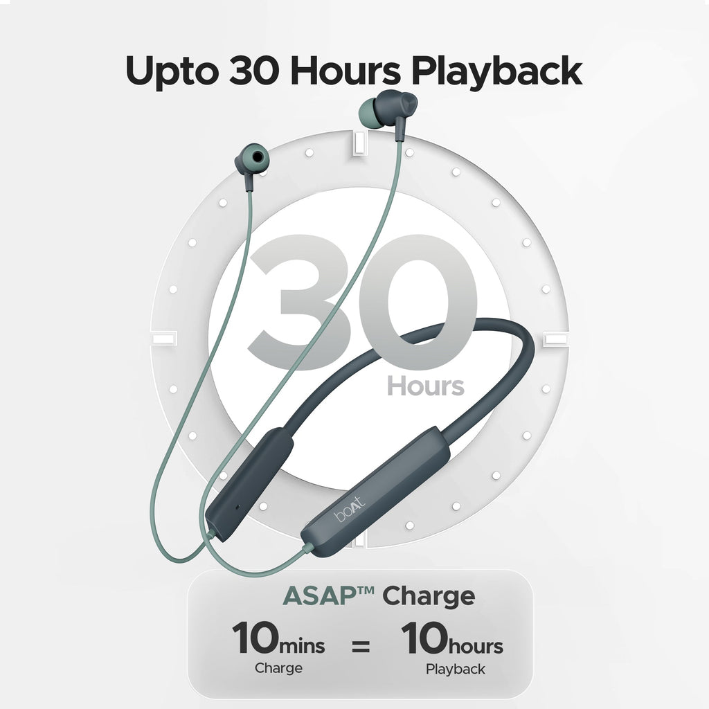 boAt Rockerz Enticer | Wireless Earphone with 30HRS Large Playback, BEAST™️ Mode, ENx™ Technology, Quick Switch Button