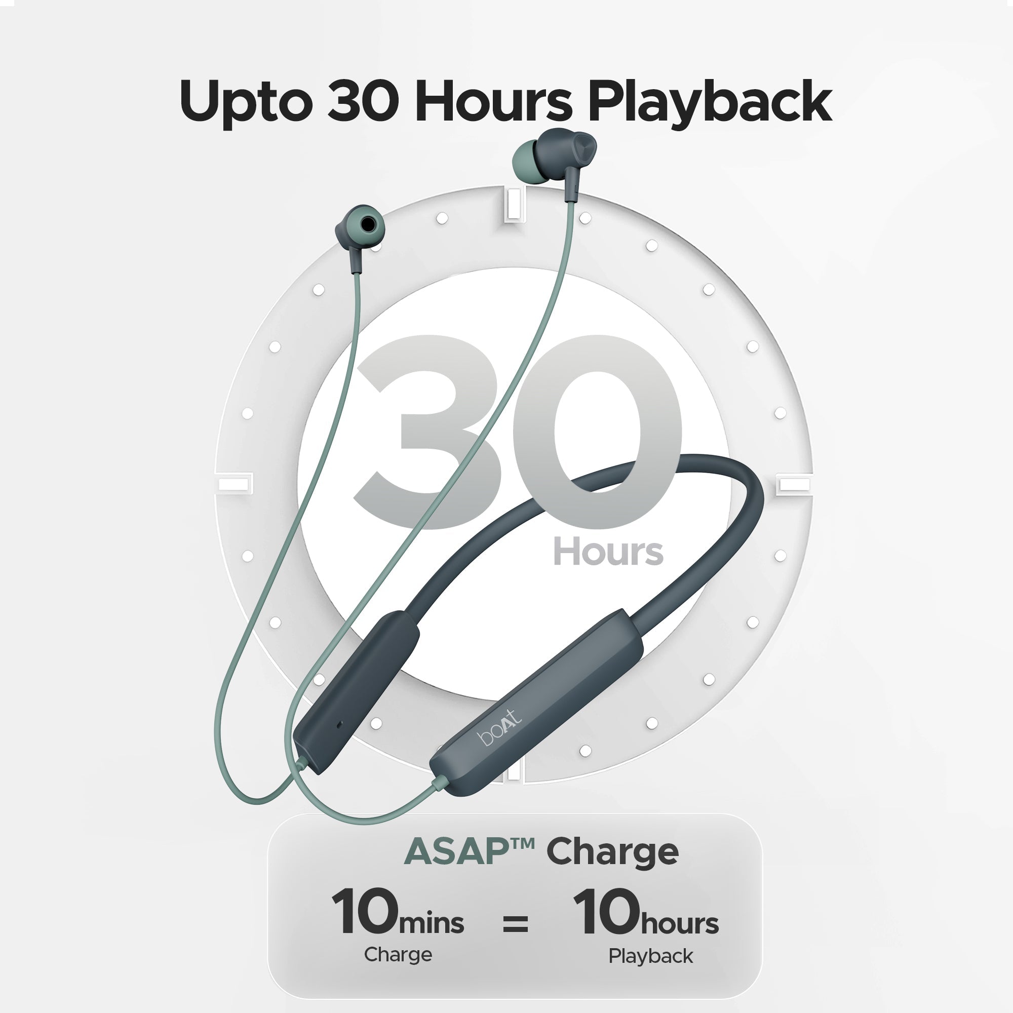 boAt Rockerz Enticer | Wireless Earphone with 30HRS Large Playback, BEAST™️ Mode, ENx™ Technology, Quick Switch Button
