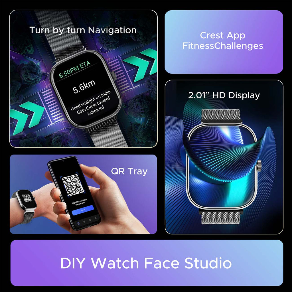 boAt Wave Sigma 3 SS Edition | Smartwatch with 2.01' Display, BT Calling, 700+ Active Modes, Emergency SOS, Live Sports Updates