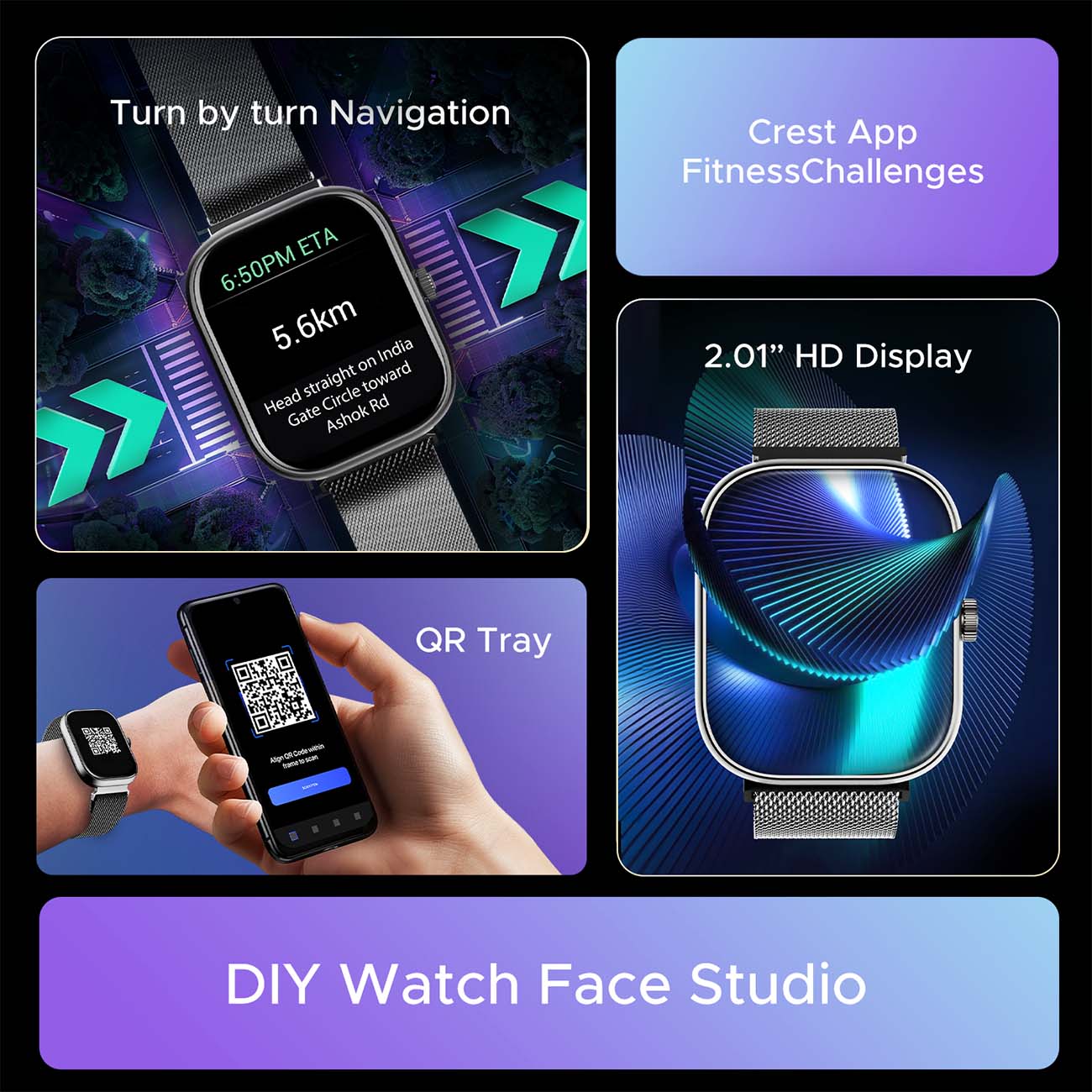 boAt Wave Sigma 3 SS Edition | Smartwatch with 2.01' Display, BT Calling, 700+ Active Modes, Emergency SOS, Live Sports Updates