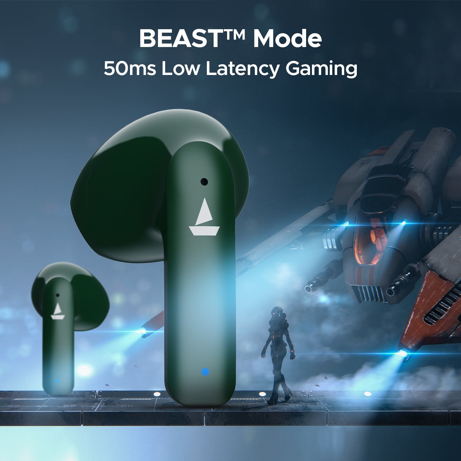 boAt Airdopes 118 Wrogn Edition| Earbuds with 10mm drivers, BEAST™ Mode for Gamers, ENx™ Technology