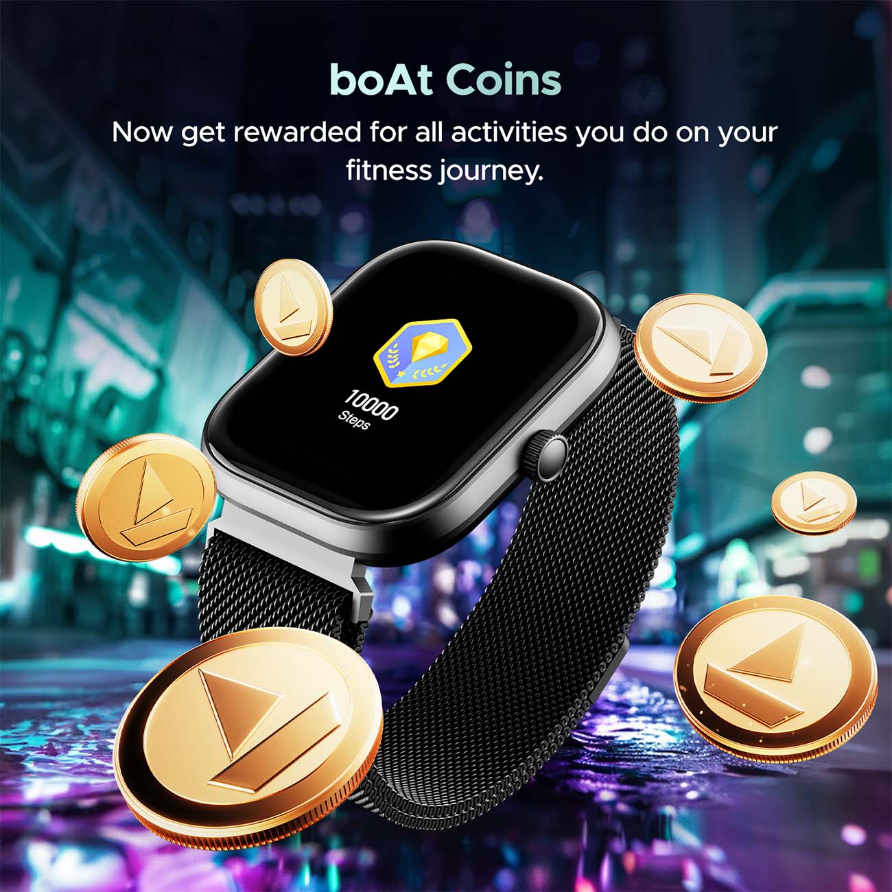 boAt Wave Sigma 3 SS Edition | Smartwatch with 2.01' Display, BT Calling, 700+ Active Modes, Emergency SOS, Live Sports Updates