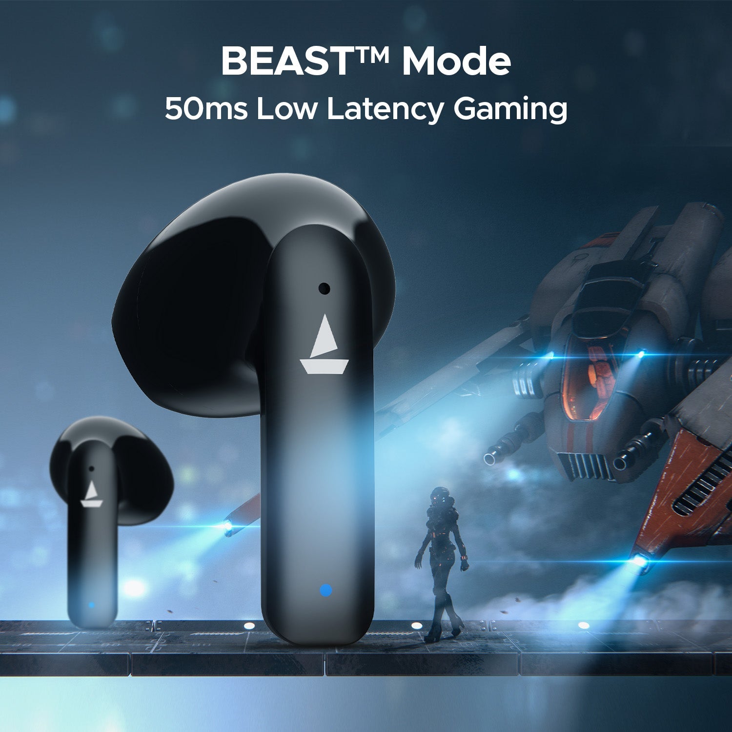 boAt Airdopes 118 Wrogn Edition| Earbuds with 10mm drivers, BEAST™ Mode for Gamers, ENx™ Technology