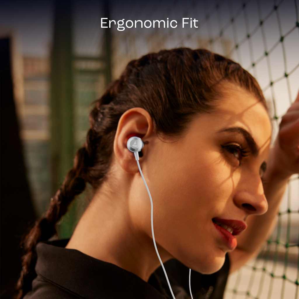 Bassheads 162v2 | Wired Earphone with 10mm Drivers, boAt Signature Sound, Metallic Earbuds, Ergonomic Fit