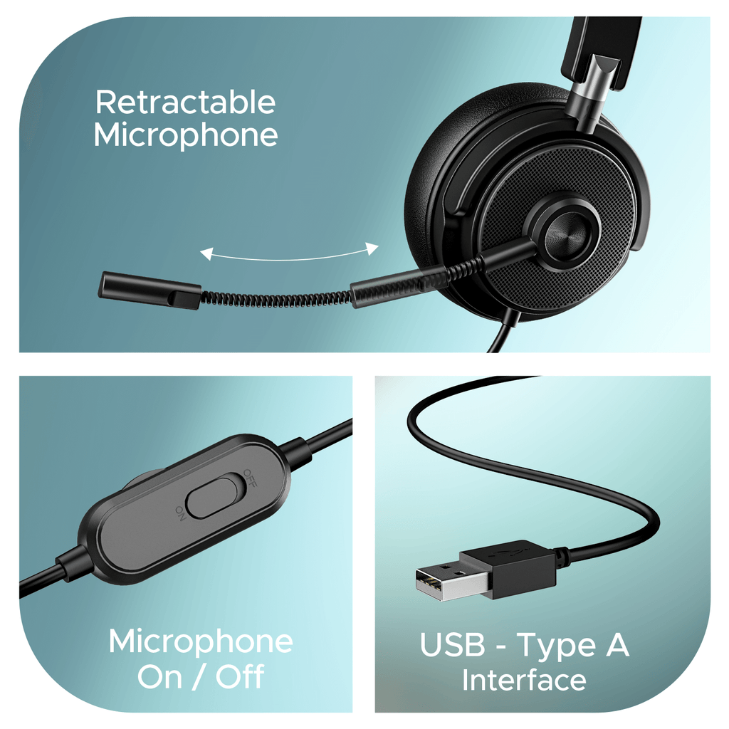 Bassheads 900 Pro | Wired Headphone with 40mm Drivers, 5W Power Output, 1.5m Cable Length, USB Plug & Play