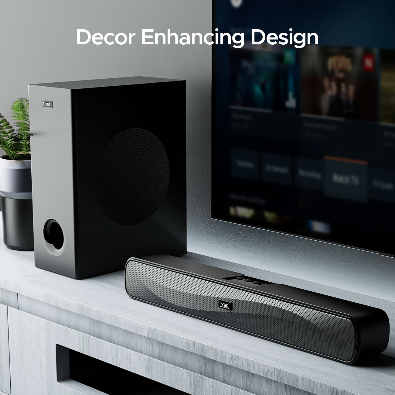 boAt Aavante Bar A1040 | 50W Bluetooth Soundbar, 2.1 Channel with Wired Subwoofer, Master Remote Control, Multi Connectivity