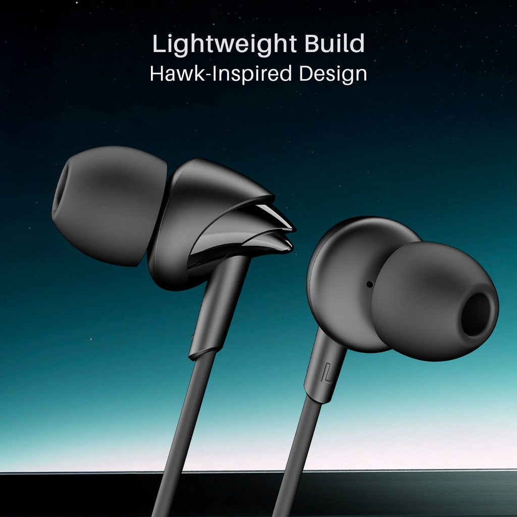 boAt Bassheads 300C | In-Ear Wired Earphones with Type-C Connector & Built-in Mic