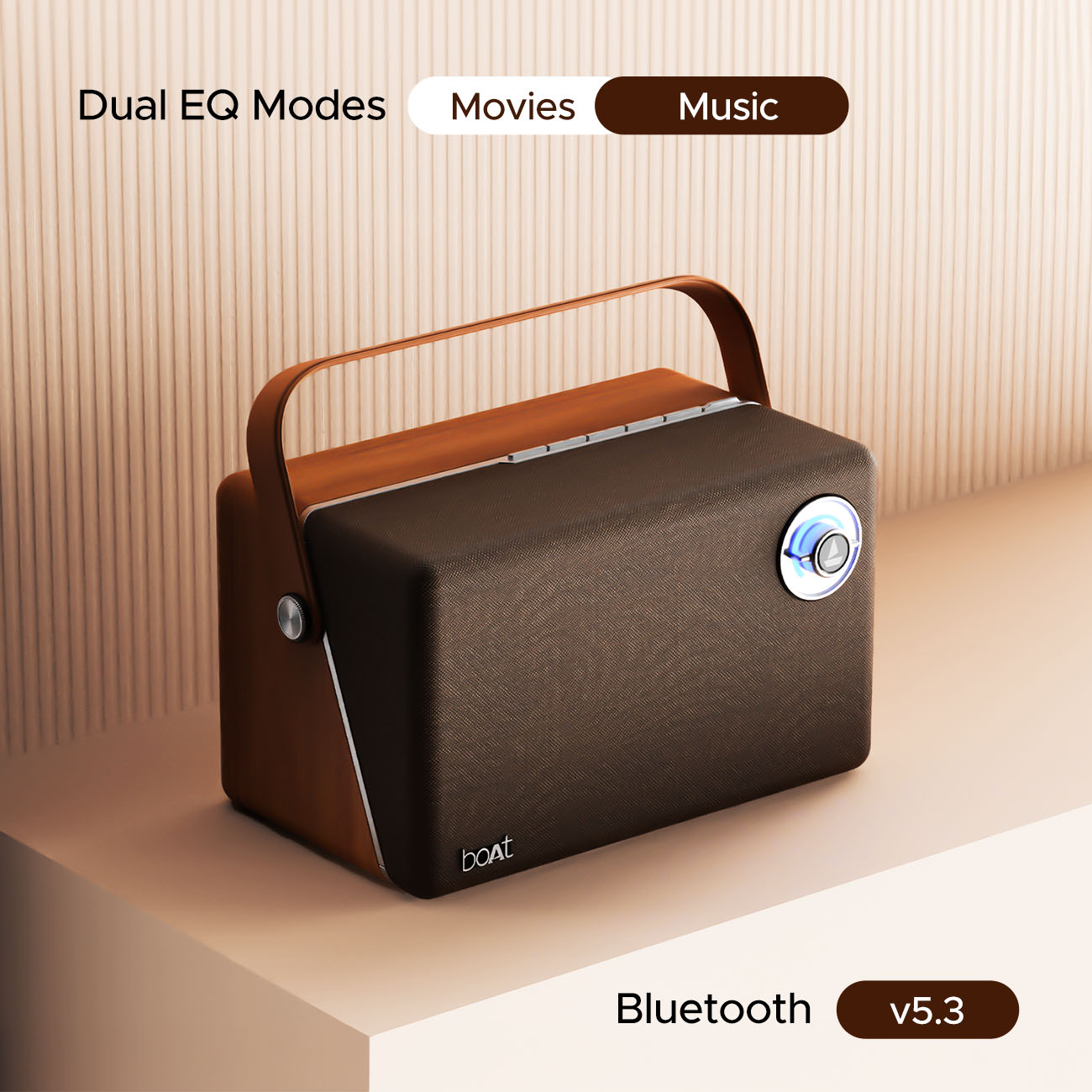 boAt Stone Majestic | Portable Bluetooth Speaker with 90W boAt Signature Sound, 6 Hours Playback, Dual Full Range Drivers