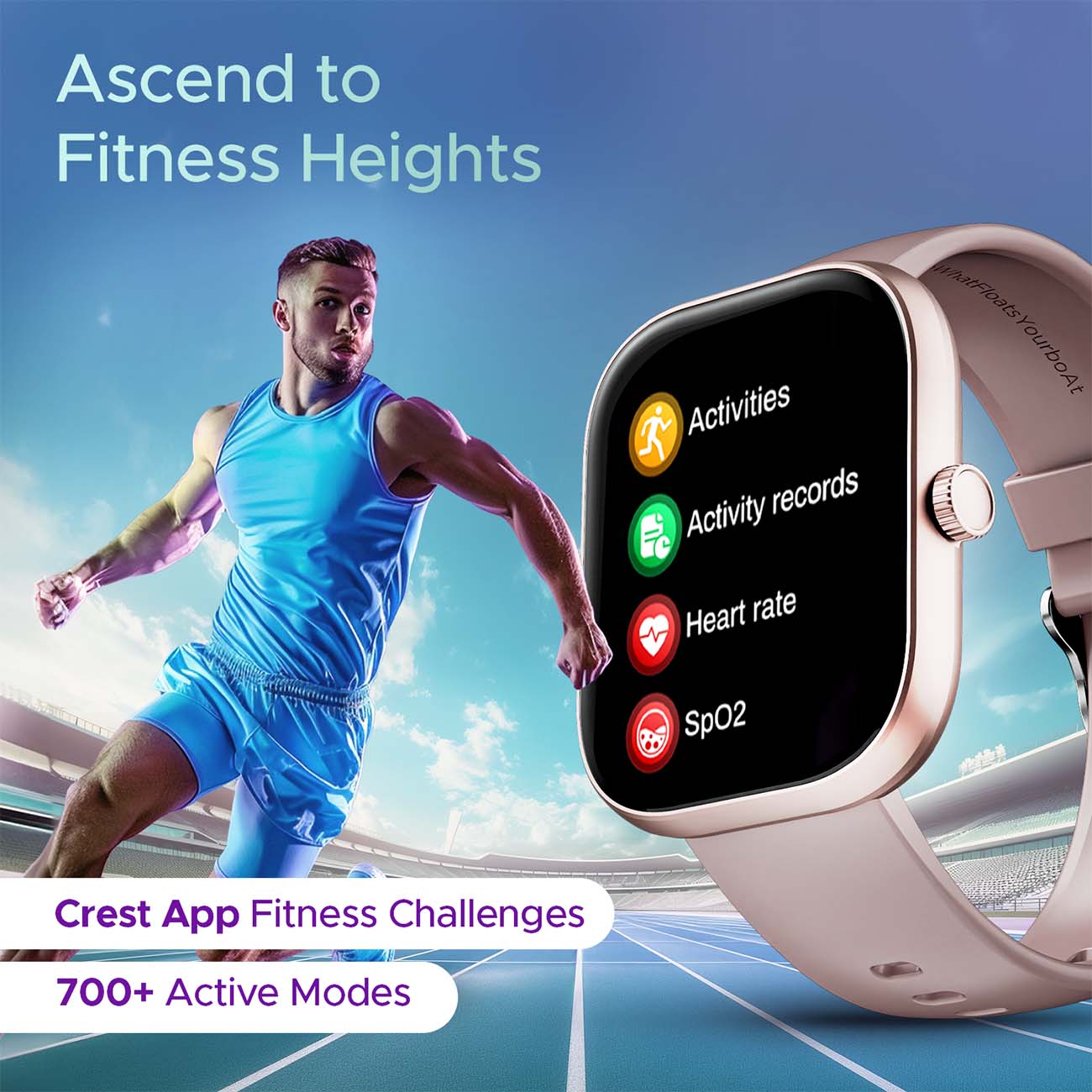 boAt Wave Sigma 3 SS Edition | Smartwatch with 2.01' Display, BT Calling, 700+ Active Modes, Emergency SOS, Live Sports Updates
