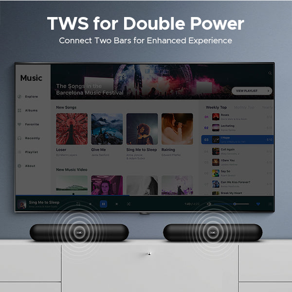 boAt Aavante Bar 480 | Bluetooth Soundbar with 10W RMS Signature Sound, 2.0 Channel with 7 Hours Playback, TWS Feature