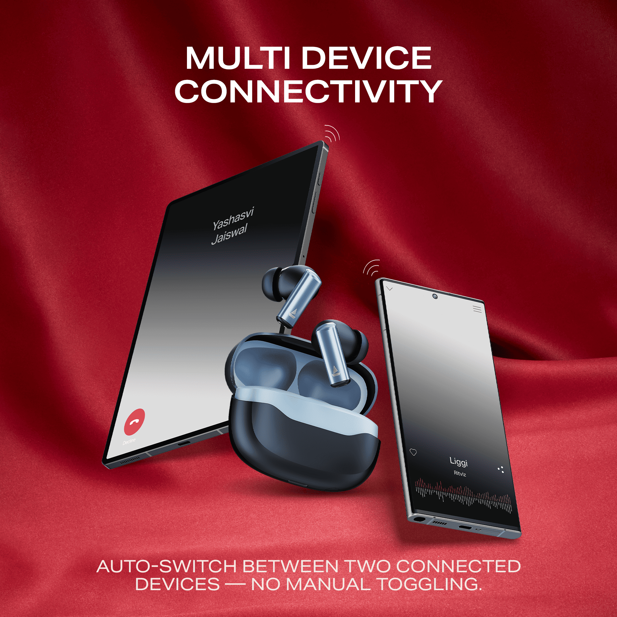 boAt Airdopes Prime 701 ANC | Wireless Earbuds with 50 Hours Playback, 46dB Hybrid ANC, Spatial Audio, Multipoint & BEAST™ Mode