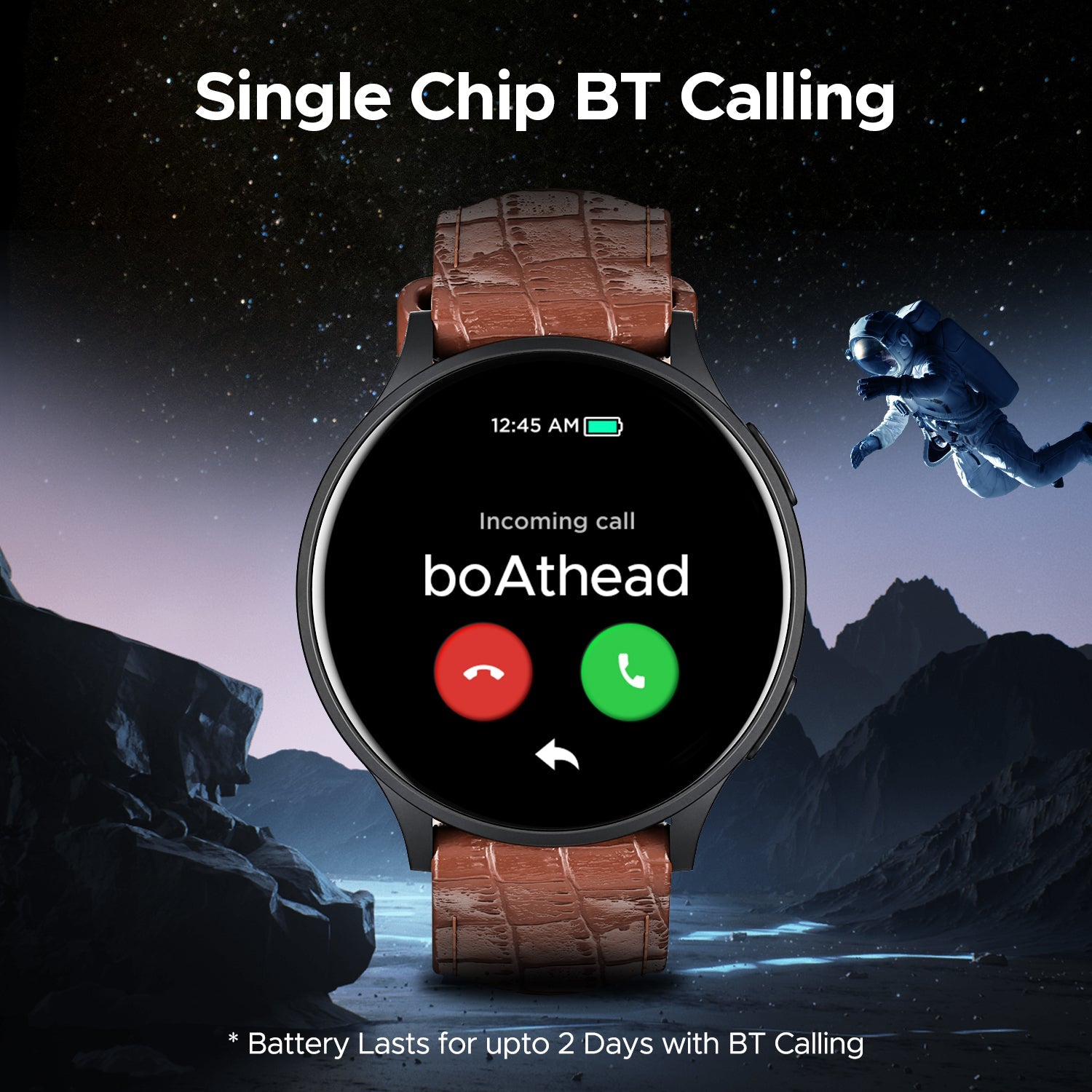 boAt Lunar Orb | Smartwatch with 1.45" (3.68cm) Amoled Display, BT Calling,  Crest+ OS, Watch Face Studio