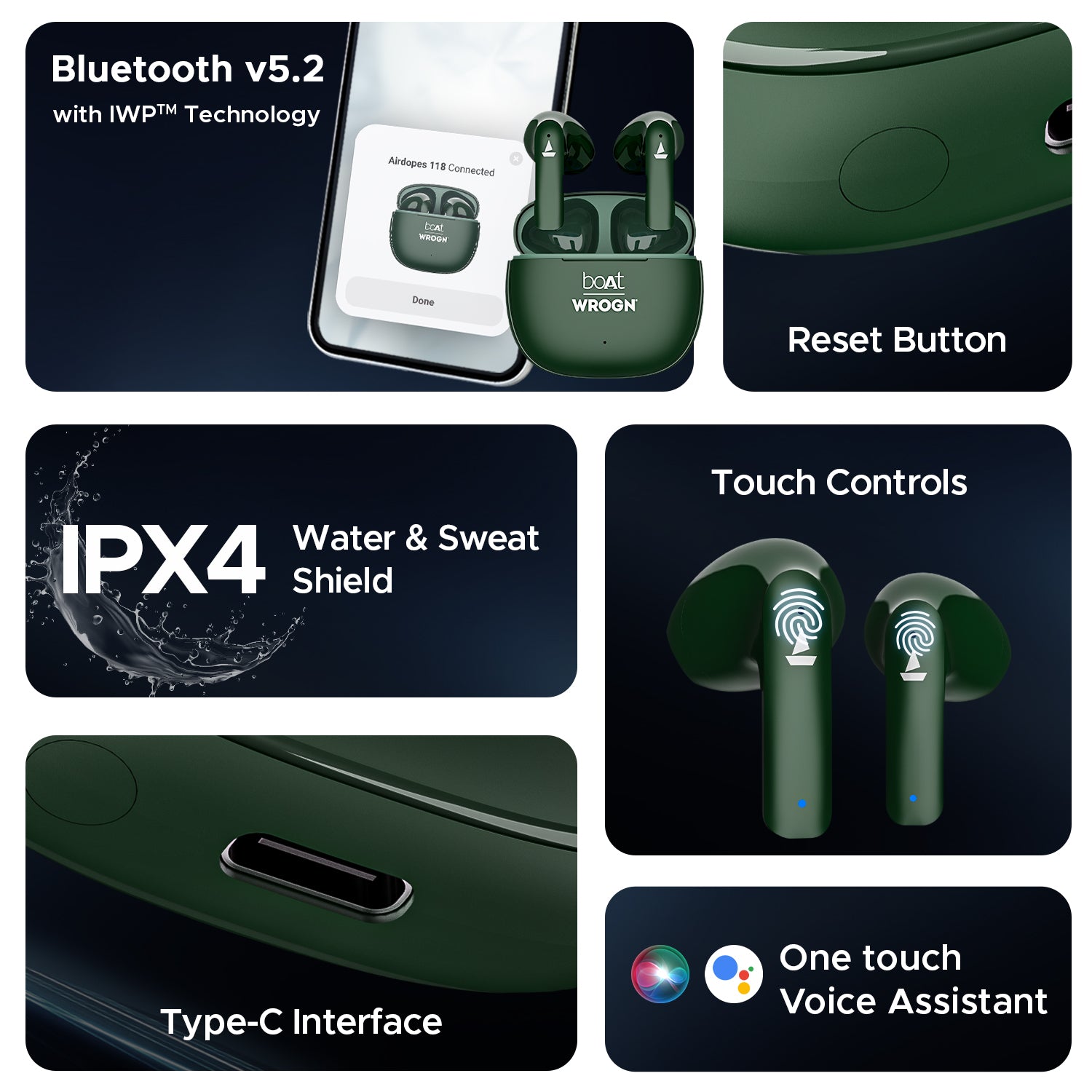 boAt Airdopes 118 Wrogn Edition| Earbuds with 10mm drivers, BEAST™ Mode for Gamers, ENx™ Technology