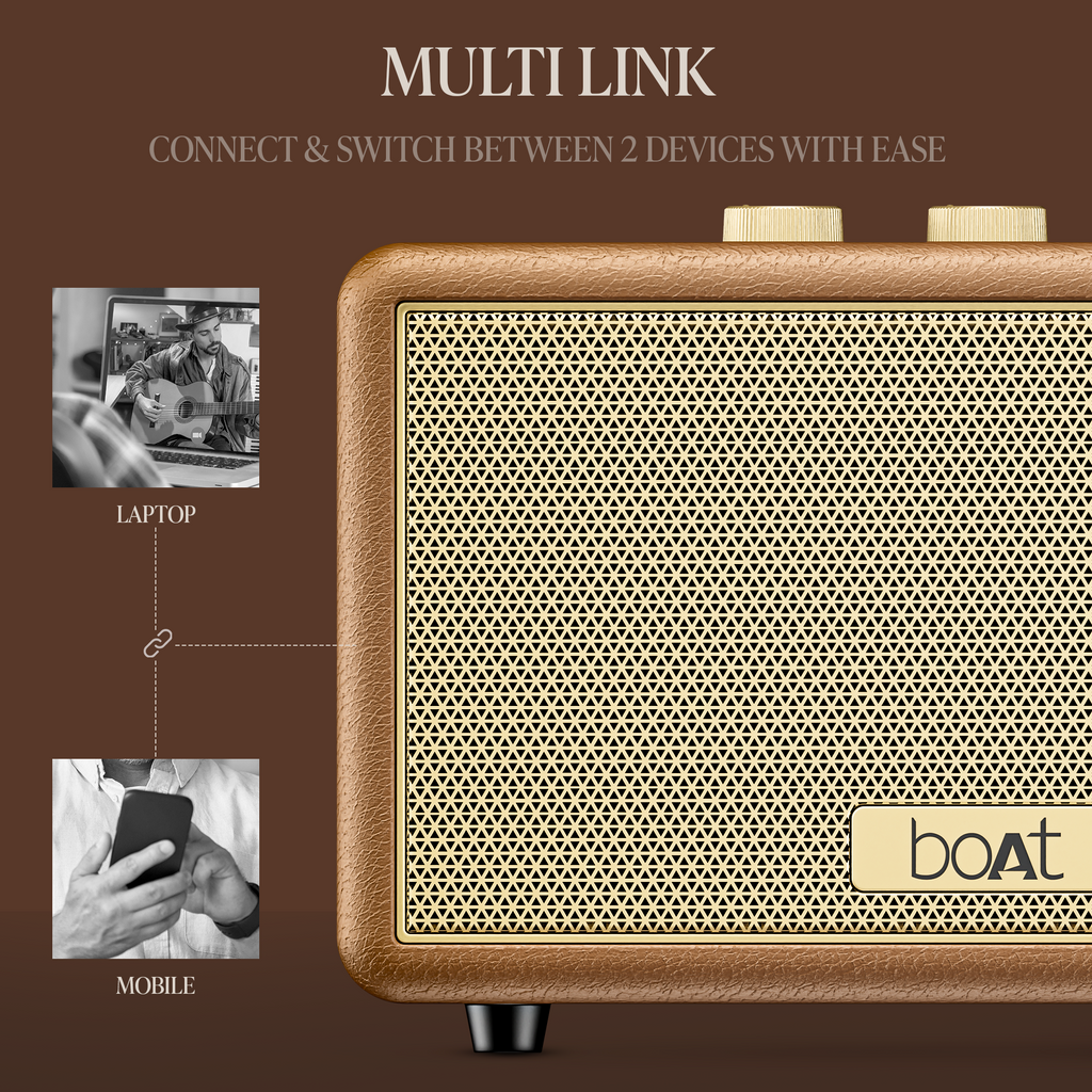boAt Stone Opus | Portable Bluetooth Speaker with 80W boAt Signature Sound, Built-in Subwoofer, 12 Hours Playback