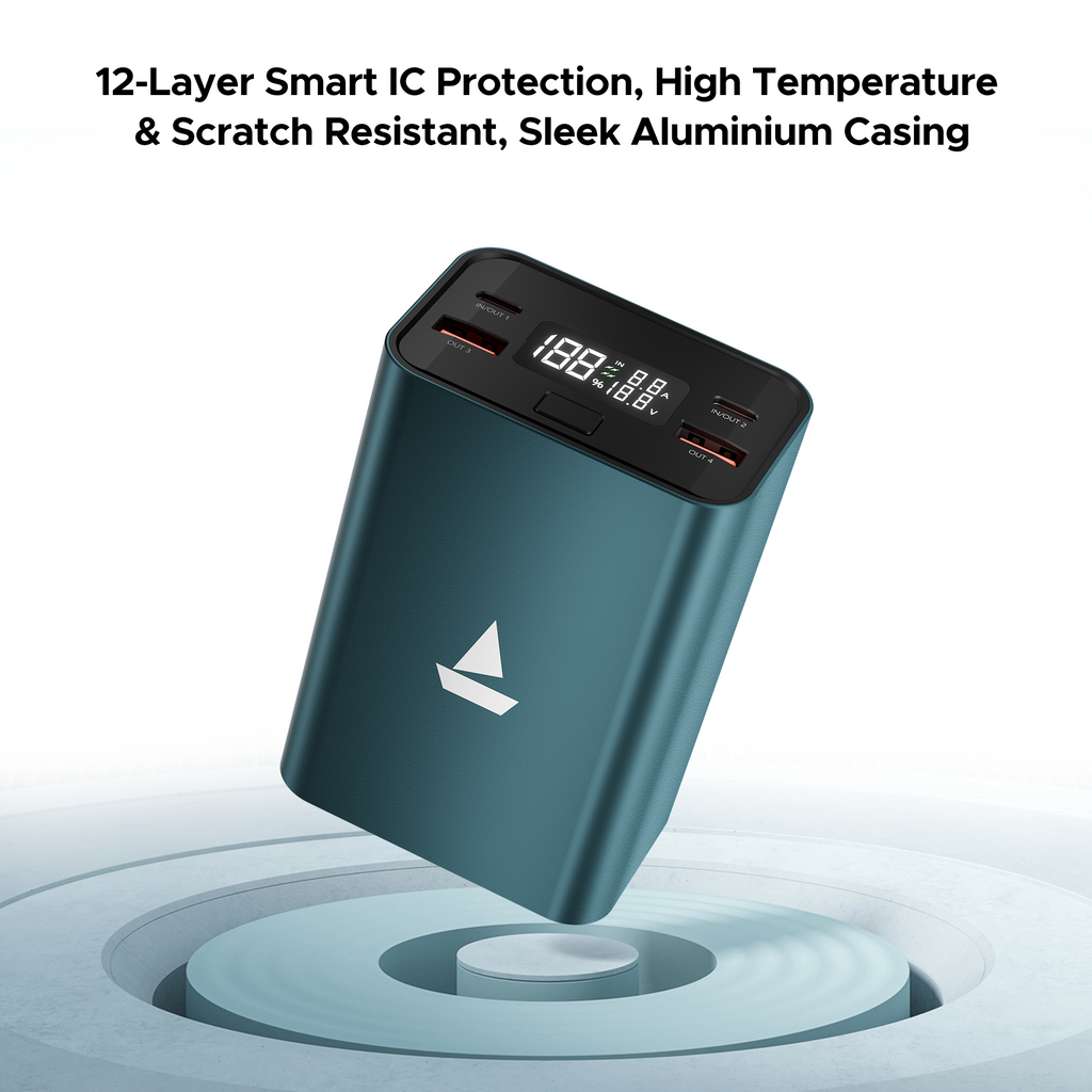Energyshroom PB600 PowerPulse | Powerbank with 27000mAh Capacity, 160W Total Output, 12-Layer Smart IC Protection