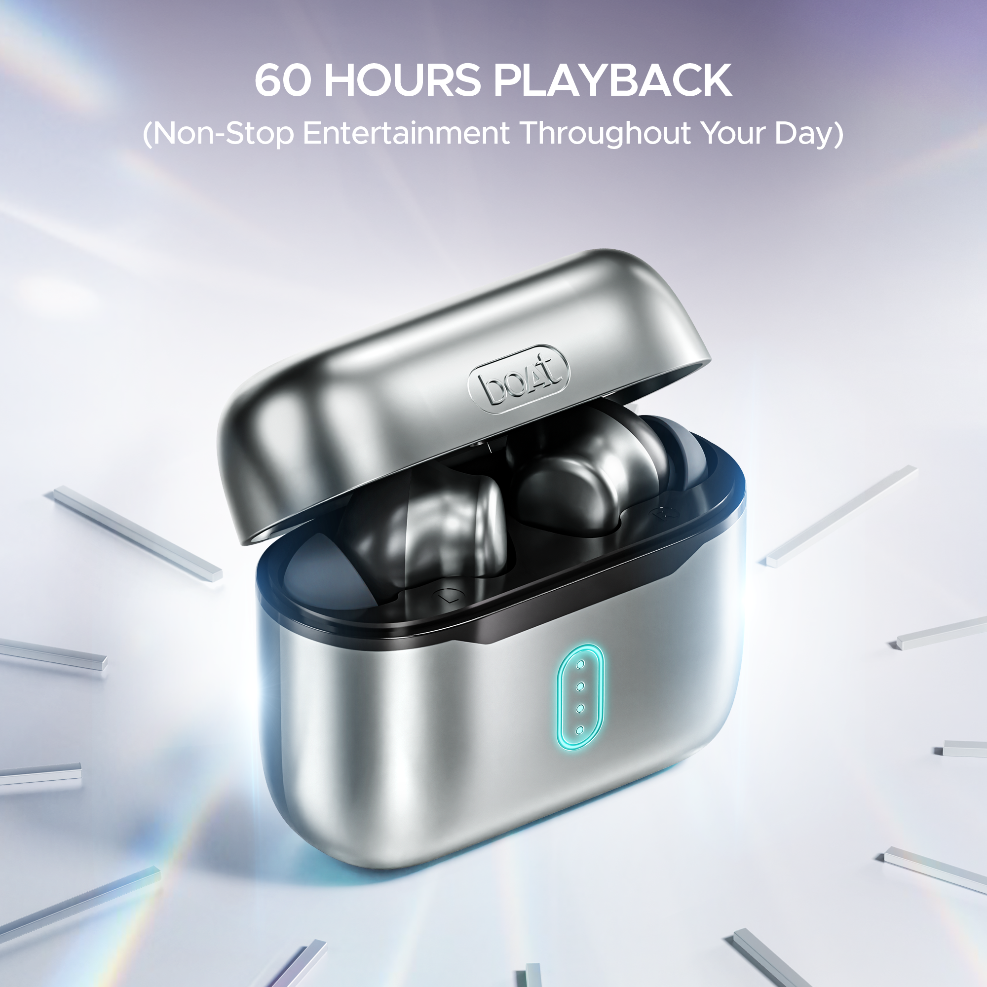 boAt Airdopes 141 Pro Buds | Wireless Earbuds with 60H Playback, ENx™ Technology, Sleek Metallic Finish, Bluetooth v5.3