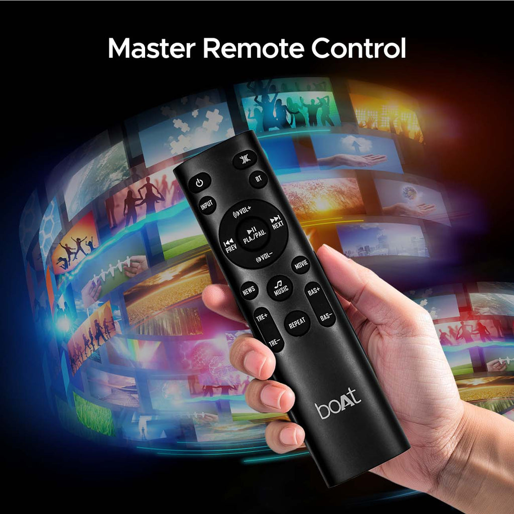 boAt Aavante Bar A1040 | 50W Bluetooth Soundbar, 2.1 Channel with Wired Subwoofer, Master Remote Control, Multi Connectivity