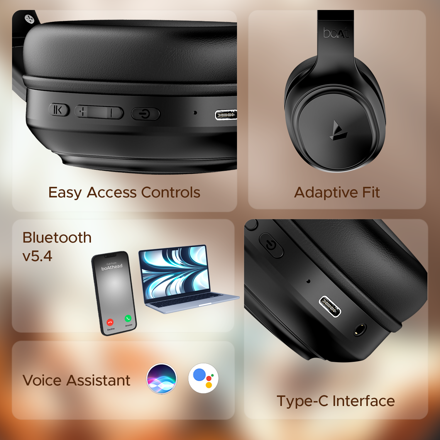 boAt Rockerz 430 | Wireless Headphone with ENx™ Tech, 40 HRS Playback,  BEAST™ Mode, Type-C Interface, Bluetooth v5.4