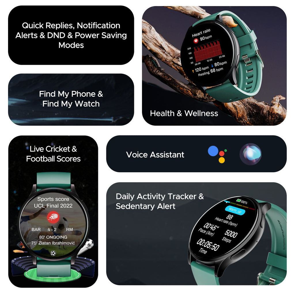 boAt Lunar Orb | Smartwatch with 1.45" (3.68cm) Amoled Display, BT Calling,  Crest+ OS, Watch Face Studio