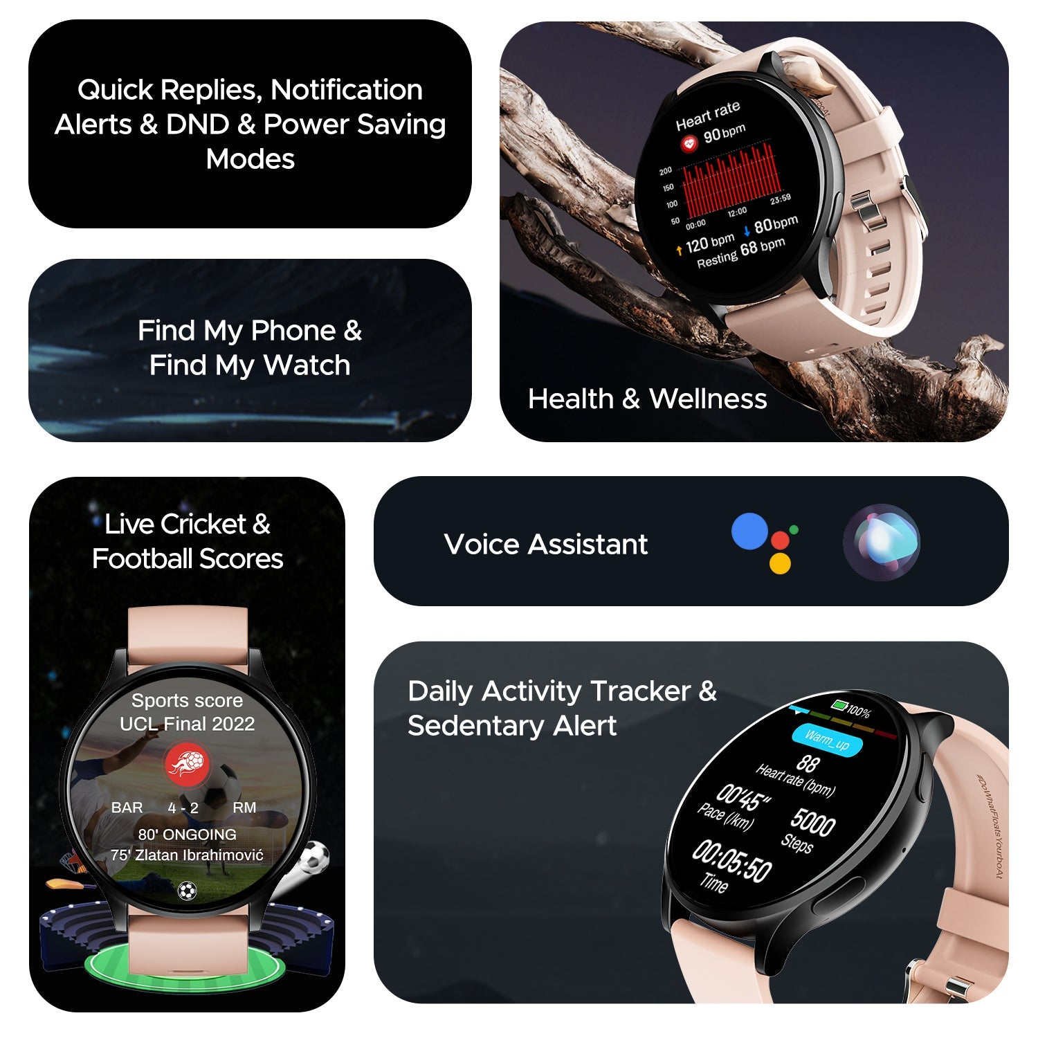 boAt Lunar Orb | Smartwatch with 1.45" (3.68cm) Amoled Display, BT Calling,  Crest+ OS, Watch Face Studio