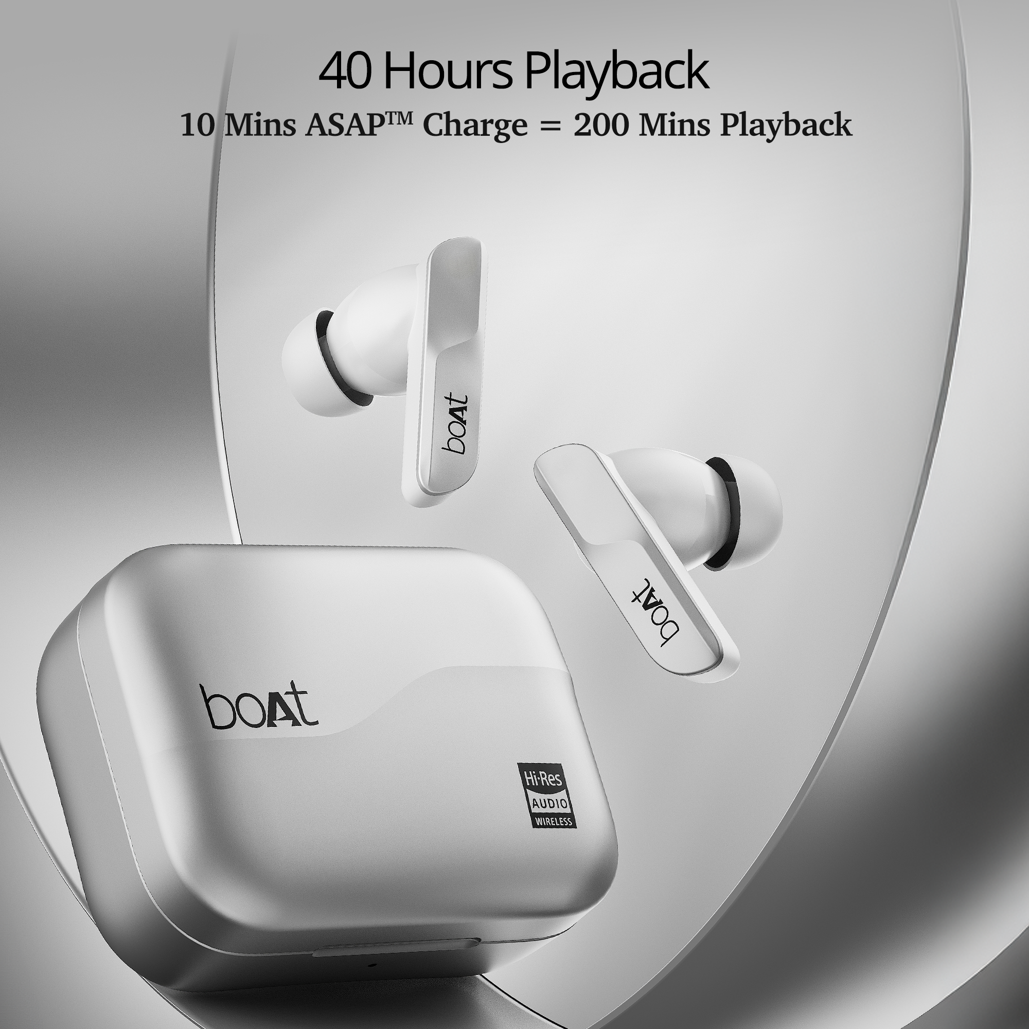 boAt Airdopes 800 HiDef | Wireless Earbuds with 40 Hours Playback, High-Res Audio with LDAC, AI ENx Technology