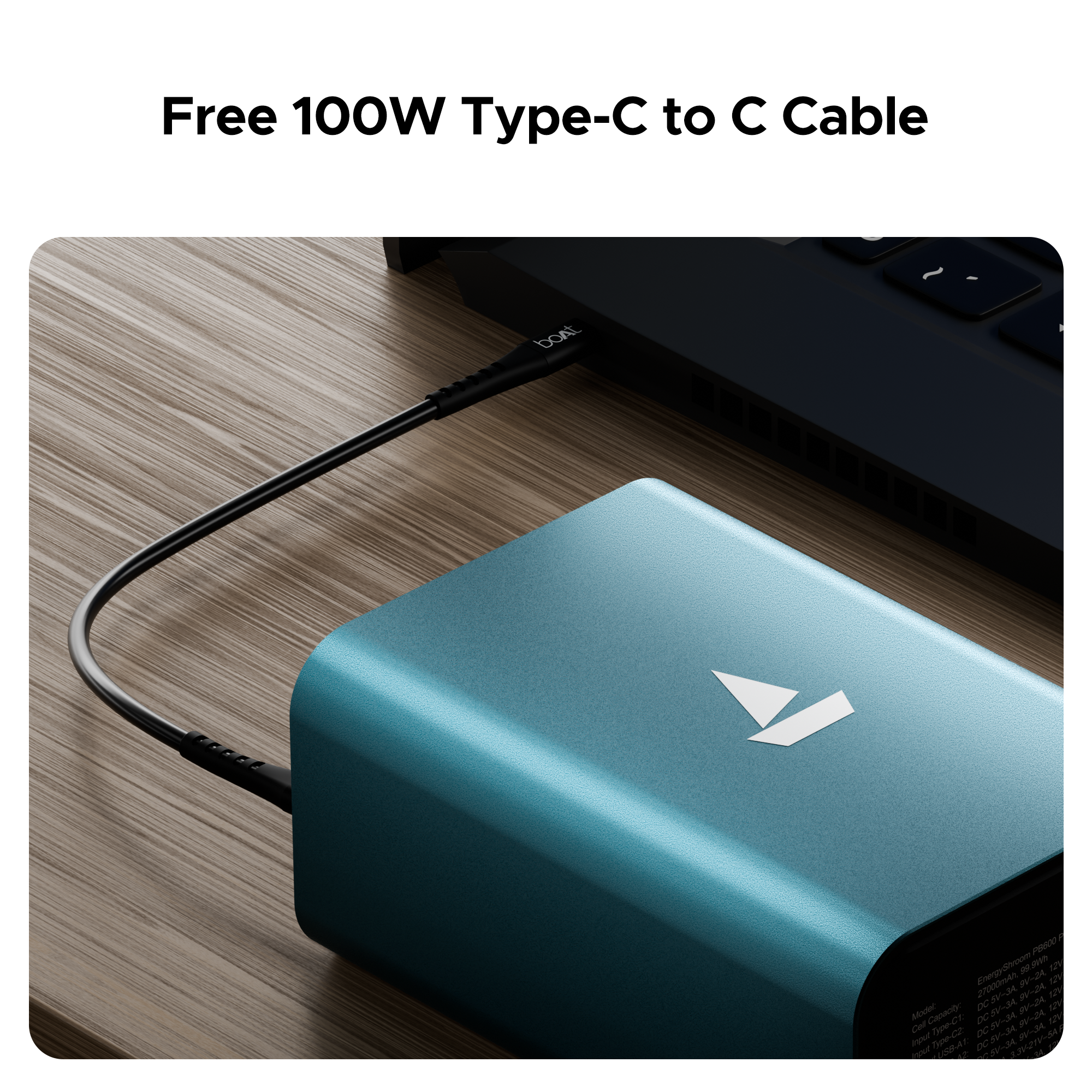 Energyshroom PB600 PowerPulse | Powerbank with 27000mAh Capacity, 160W Total Output, 12-Layer Smart IC Protection