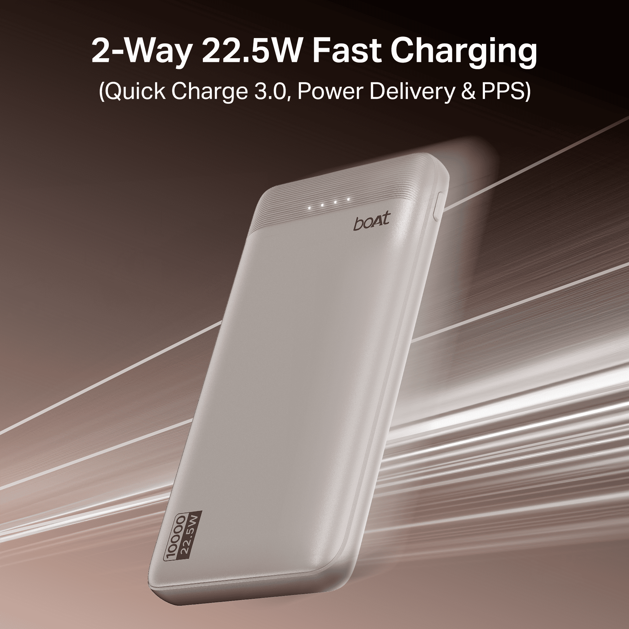Energyshroom PB300 Activ | Powerbank with 22.5W Fast Charging, 10,000mAh, 12-Layer Smart IC Protection, 3 output ports