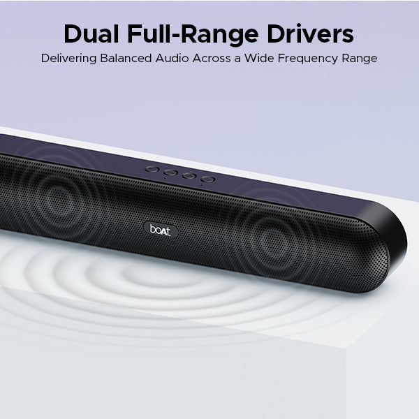 boAt Aavante Bar 480 | Bluetooth Soundbar with 10W RMS Signature Sound, 2.0 Channel with 7 Hours Playback, TWS Feature