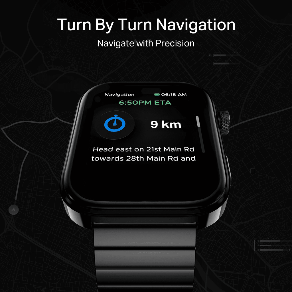 boAt Chrome Endeavour | Smartwatch with 1.96" AMOLED Display, AI Coach, Auto Activity Detection & Turn-by-Turn Navigation